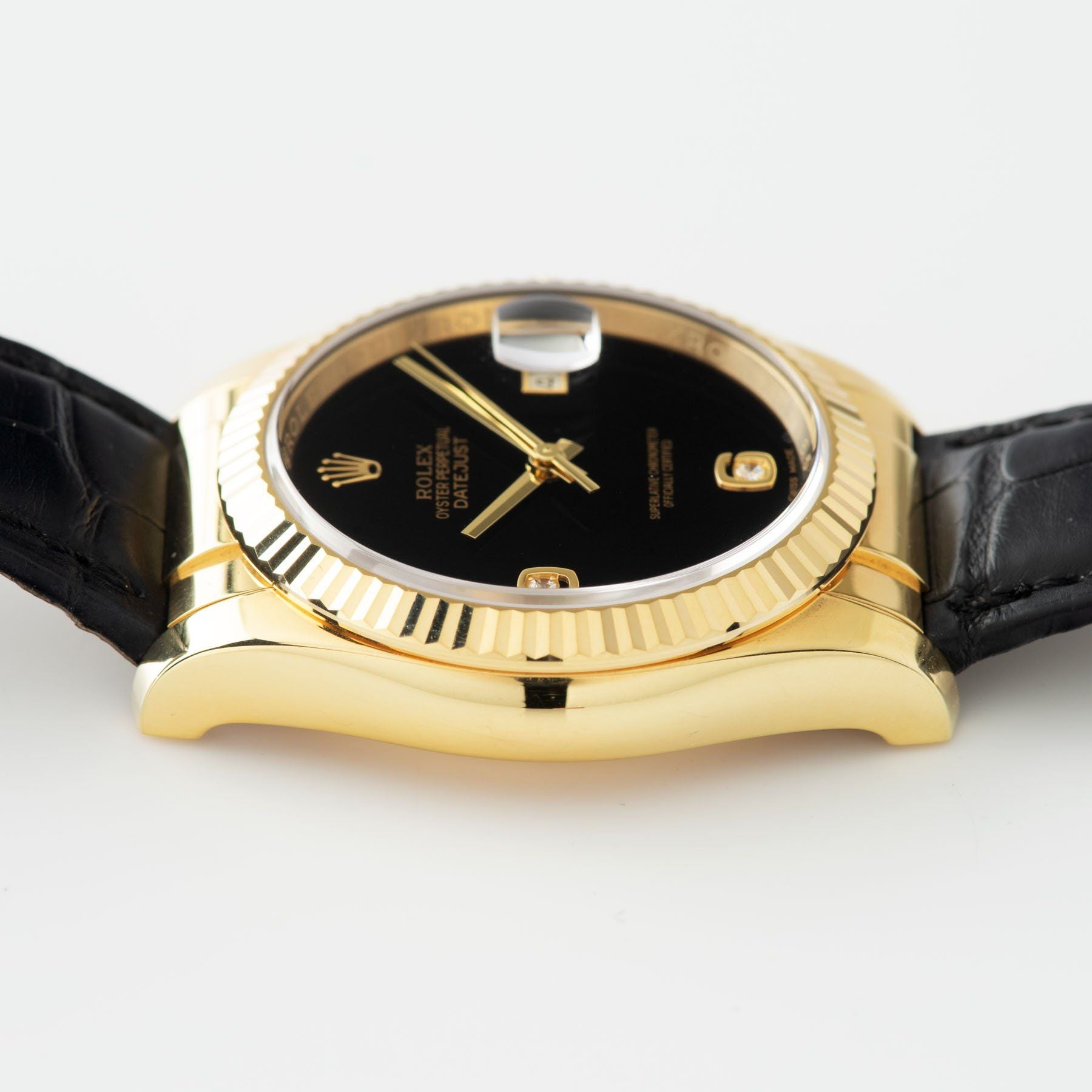 Onyx Dial Rolex Datejust Yellow Gold 116138 NOS