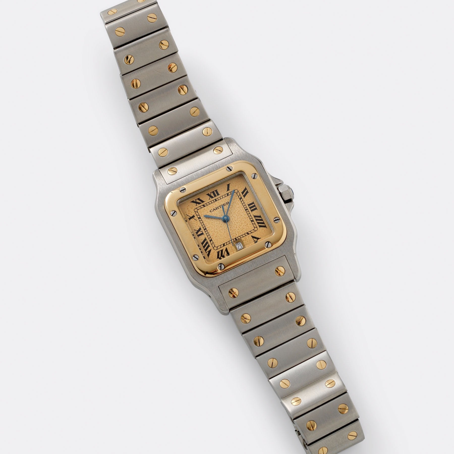 Cartier Santos Steel and Gold Stingray Dial