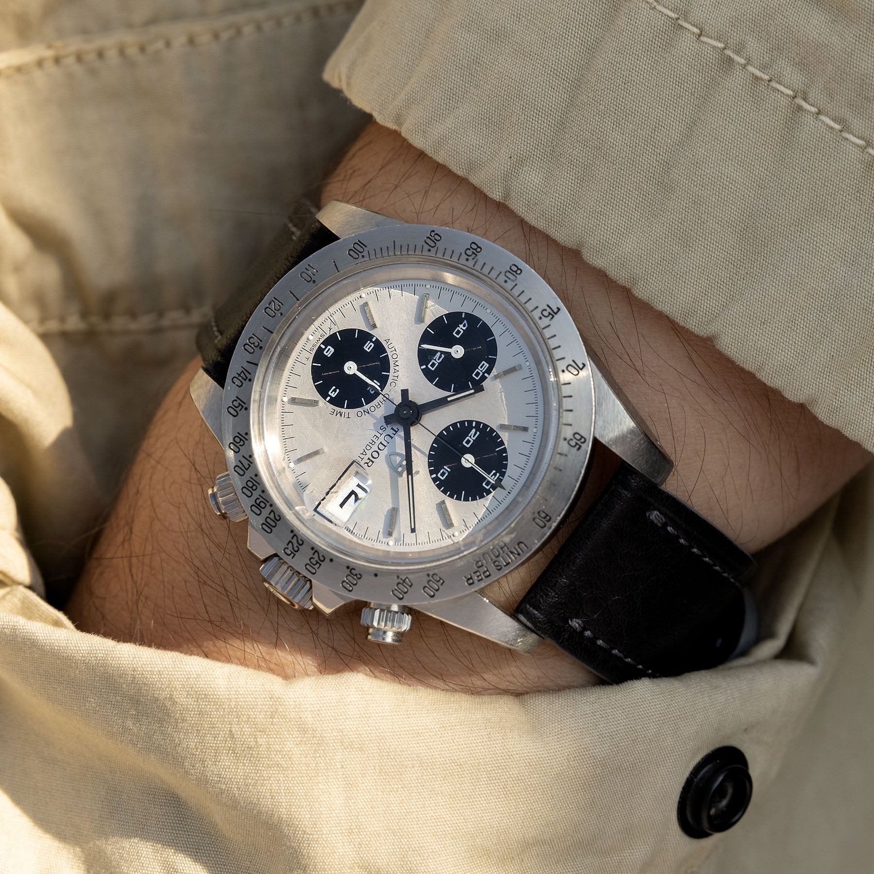 Tudor Oysterdate Big Block Panda Dial Ref 79180  Edit alt text