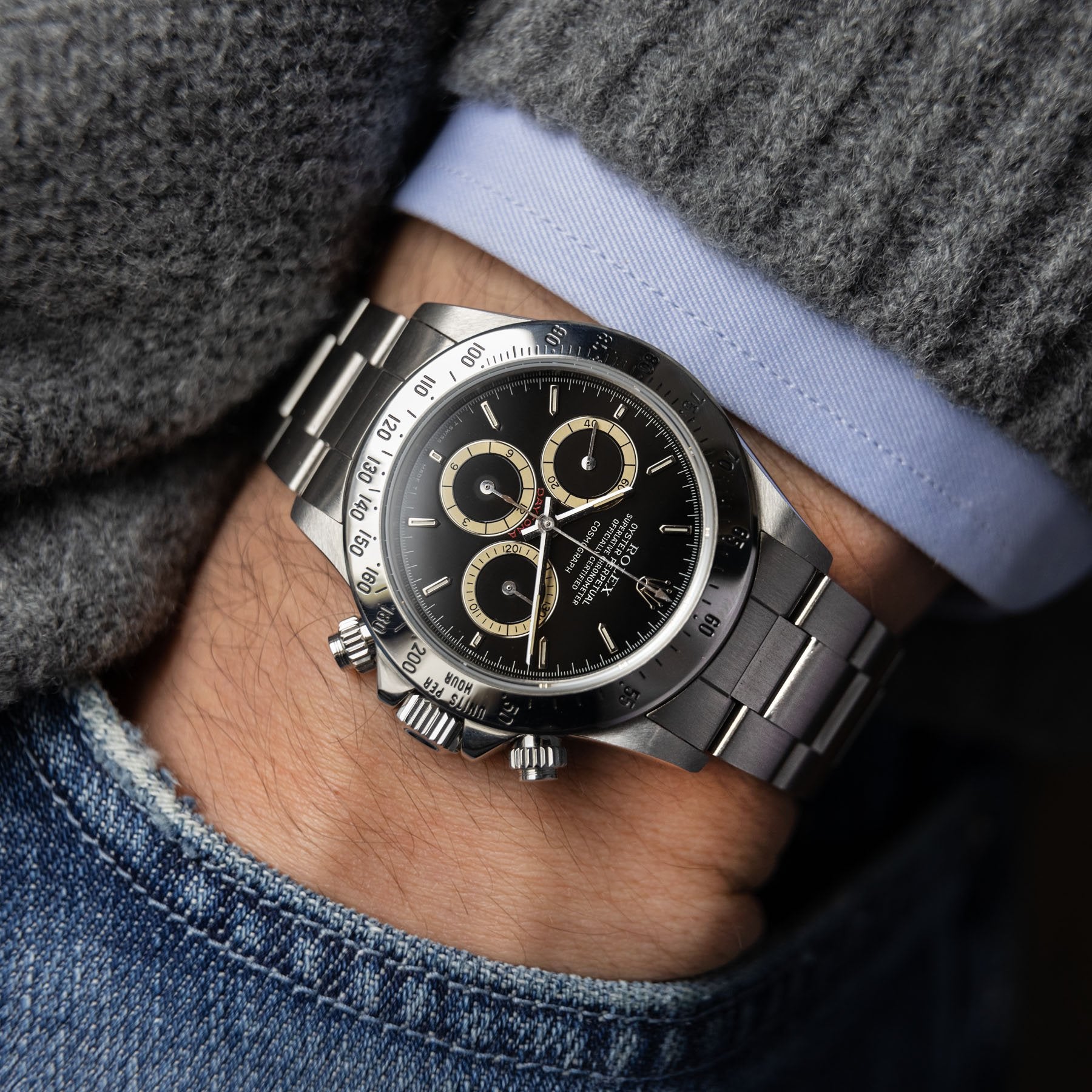 Rolex Daytona Steel 16520 Black Floating Dial 
