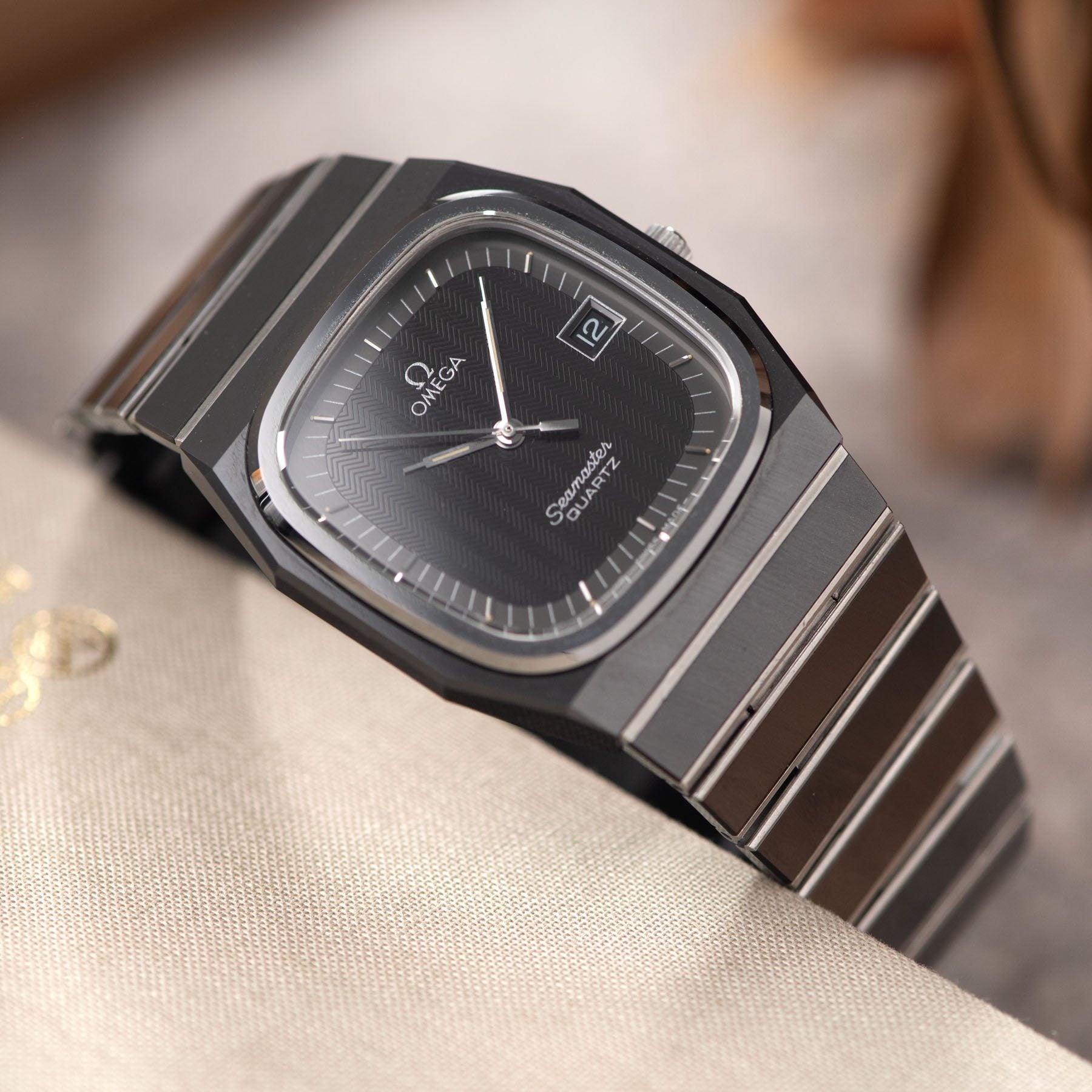 His Omega Seamaster Ceramic Black Tulip