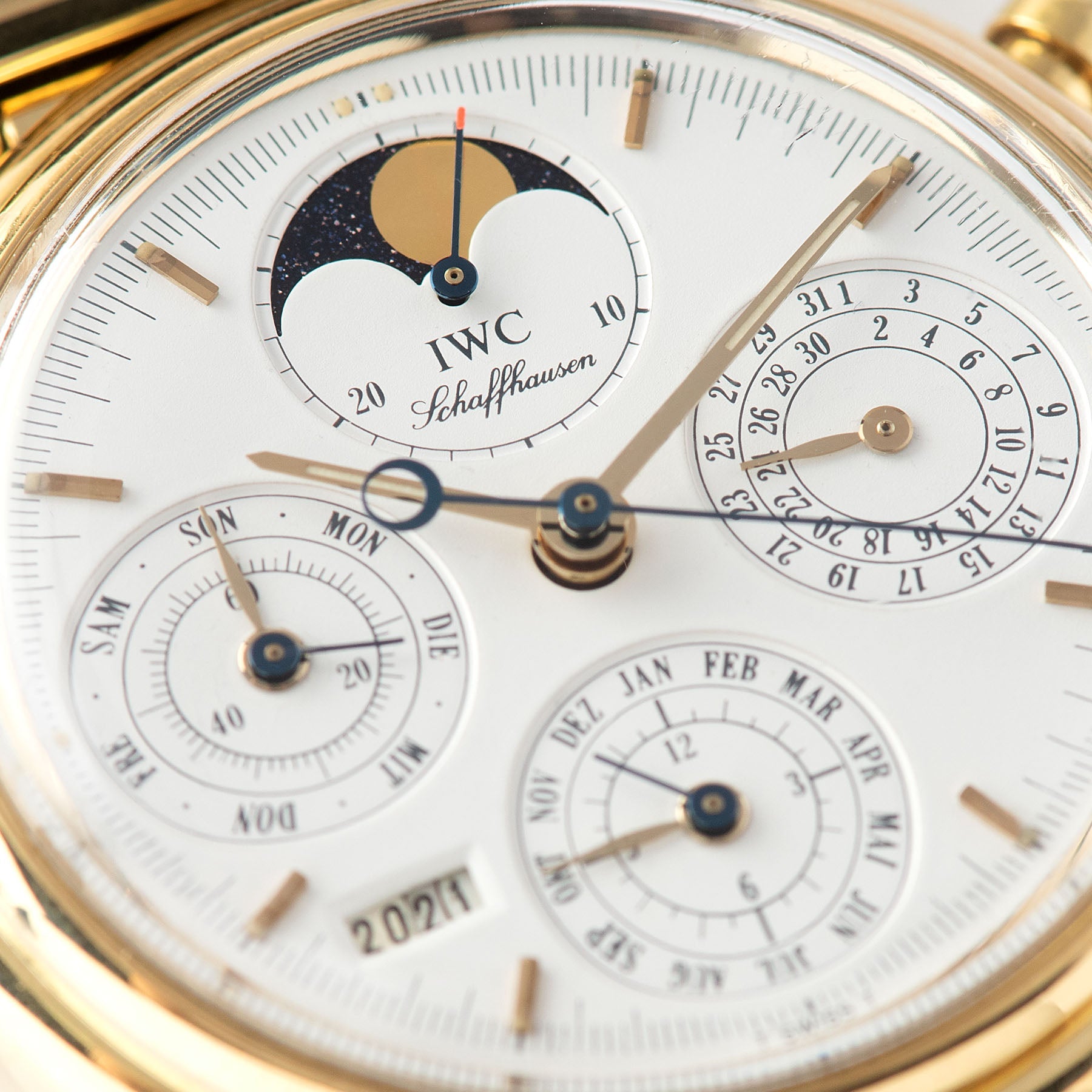 IWC Da Vinci Perpetual Calendar Chrono Yellow Gold Reference 3750