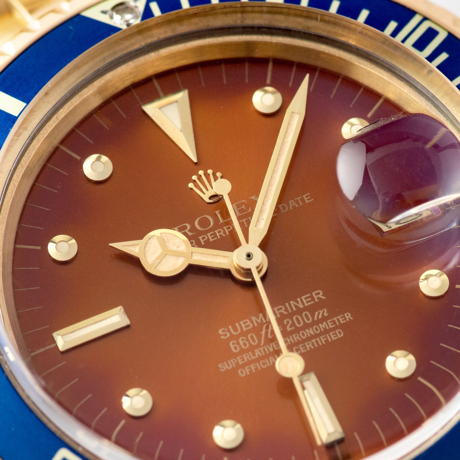 Rolex Submariner Date Yellow Gold 1680 / 8 Tropical Dial