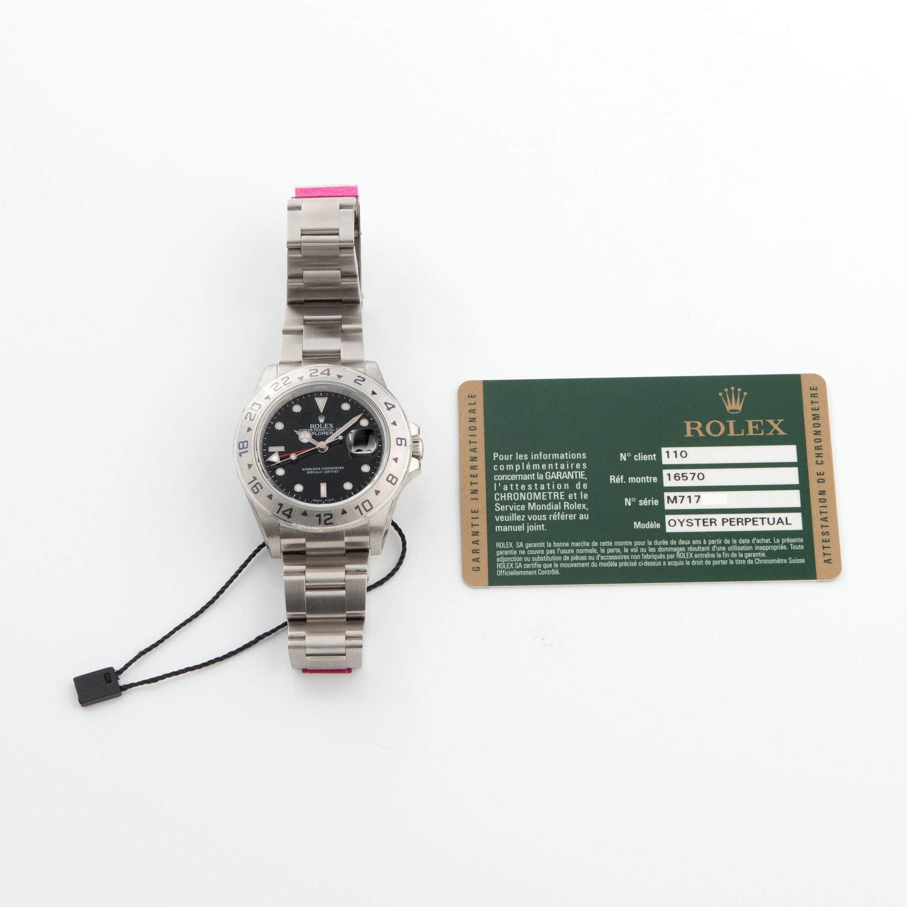 Rolex Explorer 2 Black Dial 16570 New Old Stock 