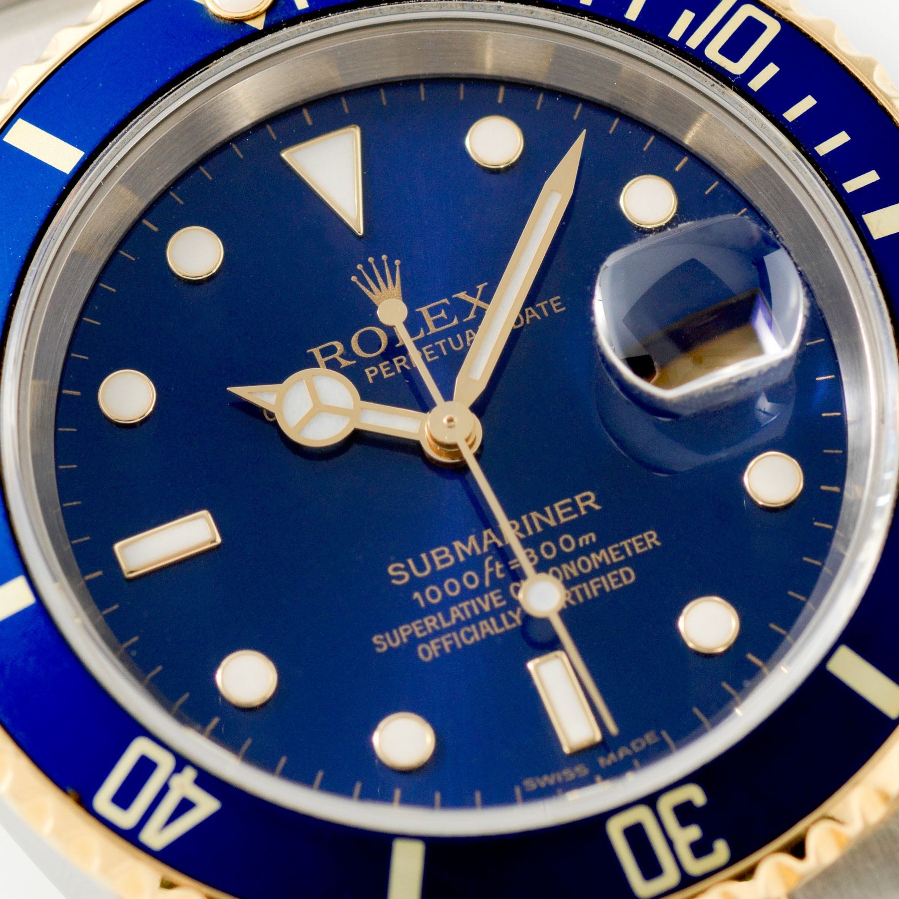 Rolex Submariner Date Blue Dial Two-Tone 16613