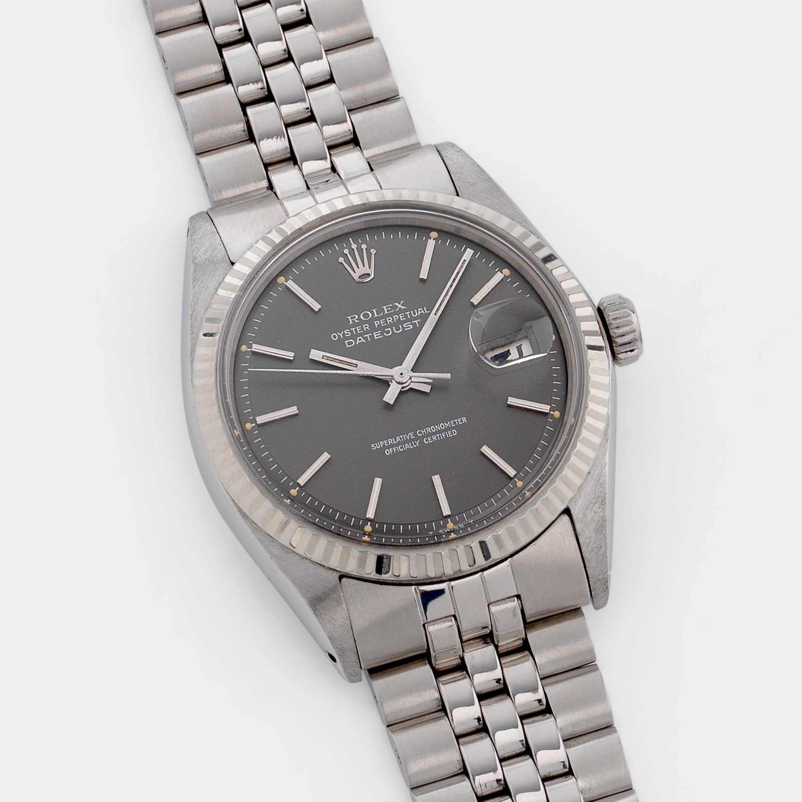 Rolex Datejust 1601 Grey Soleil Dial