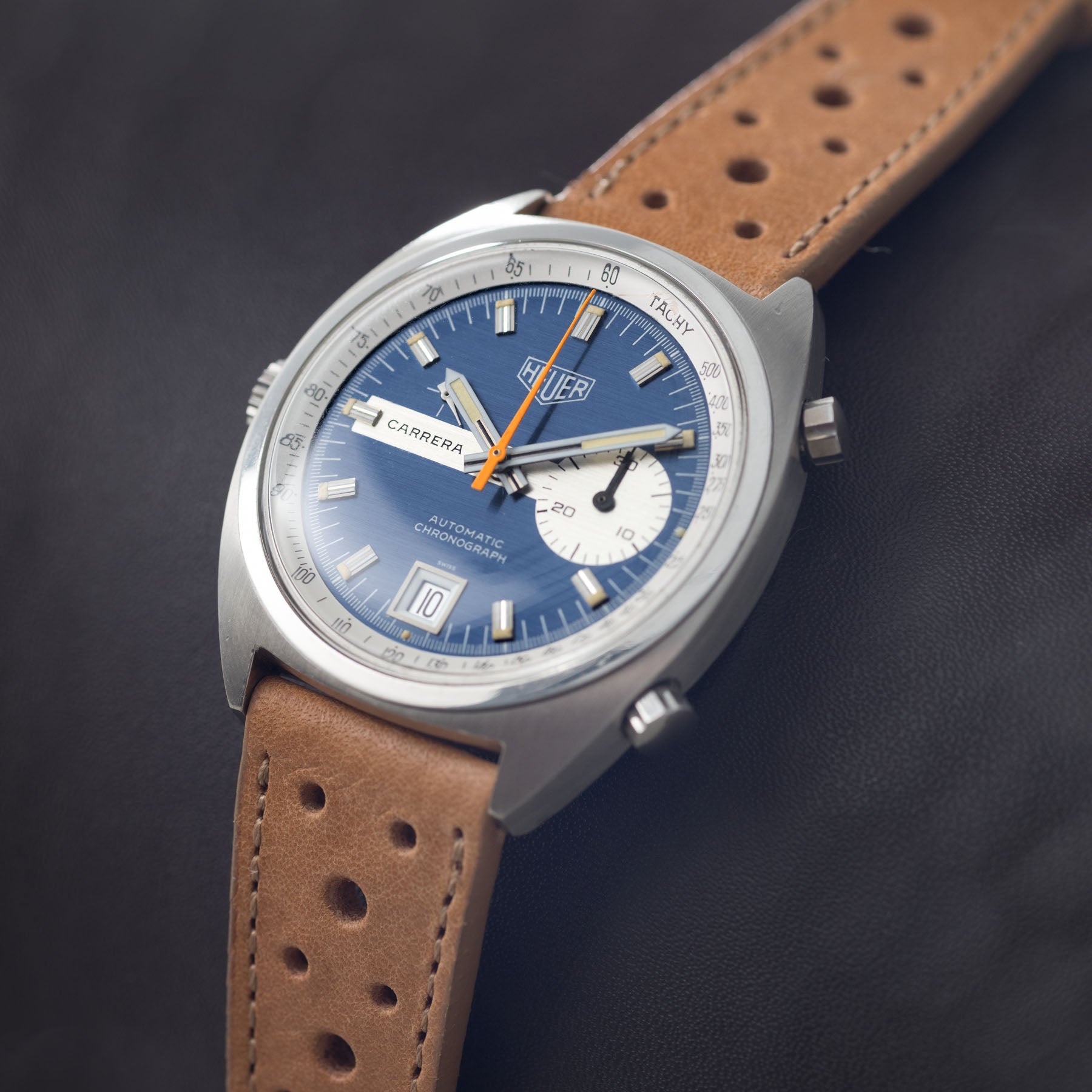 Heuer Carrera Blue Dial Reference 1553
