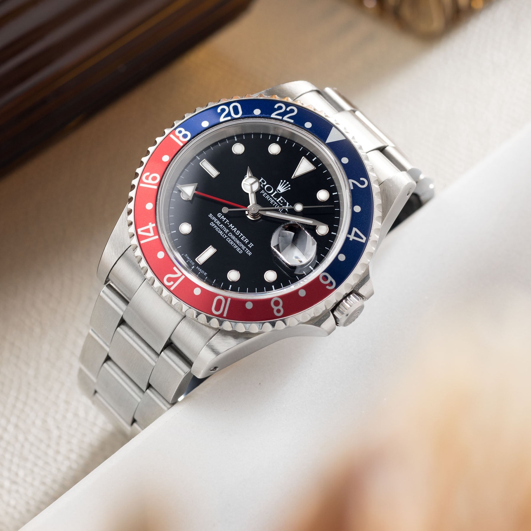 Rolex GMT-Master 2 16710 Pepsi Bezel Box and Papers 