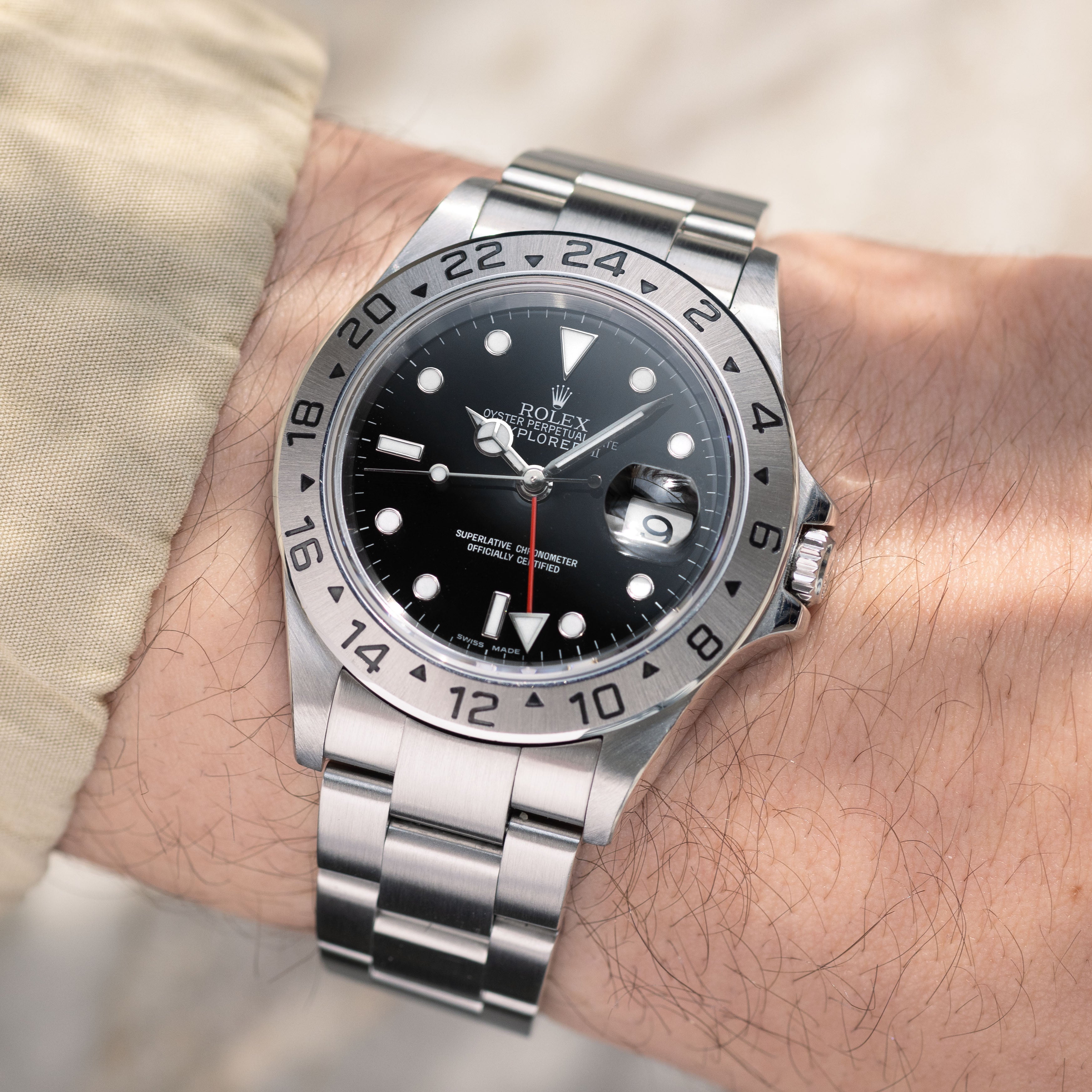 Rolex Explorer 2 16570 Black Swiss Made Dial with Papers 