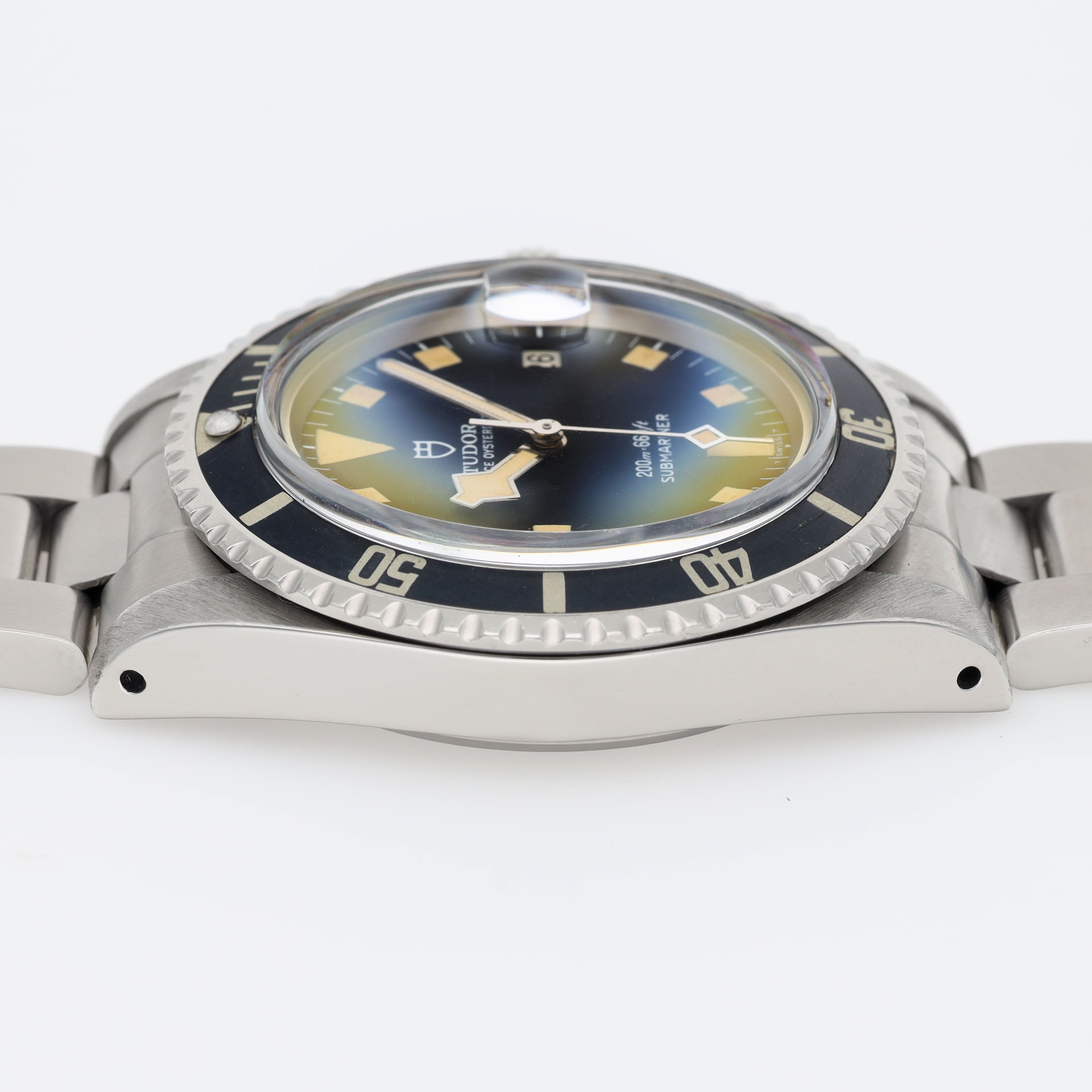 Tudor Submariner Date 9411/0 Black Snowflake Fat Font Inlay 