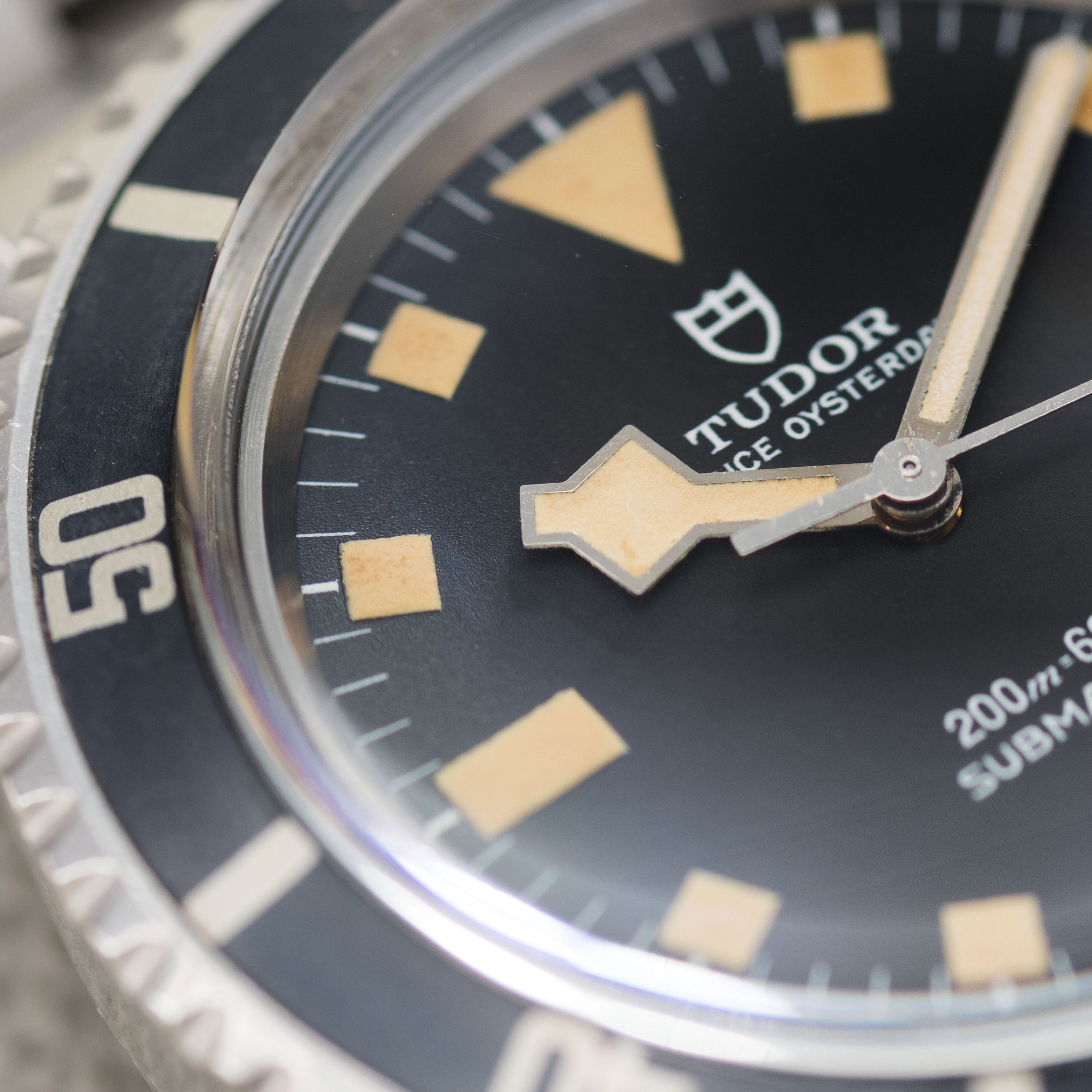 Tudor Submariner Date 9411/0 Black Snowflake Fat Font Inlay 