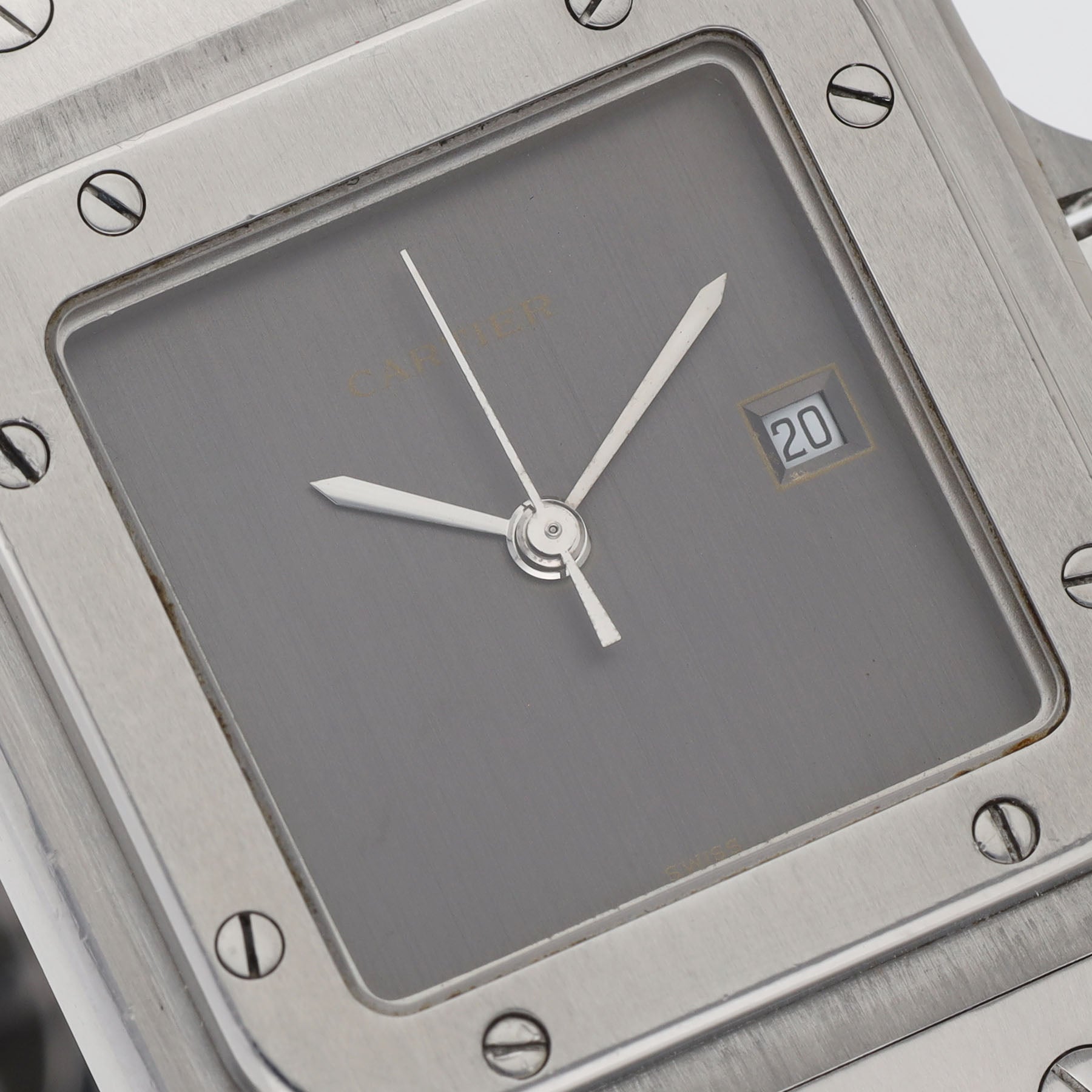 Cartier Santos 2960 Steel with Grey Dial Full Set – The Rarest Santos