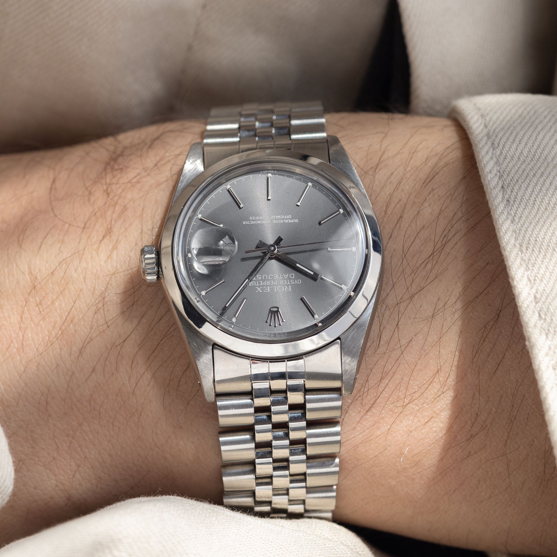 Rolex Datejust 16000 Rare Grey Dial with Silver Print