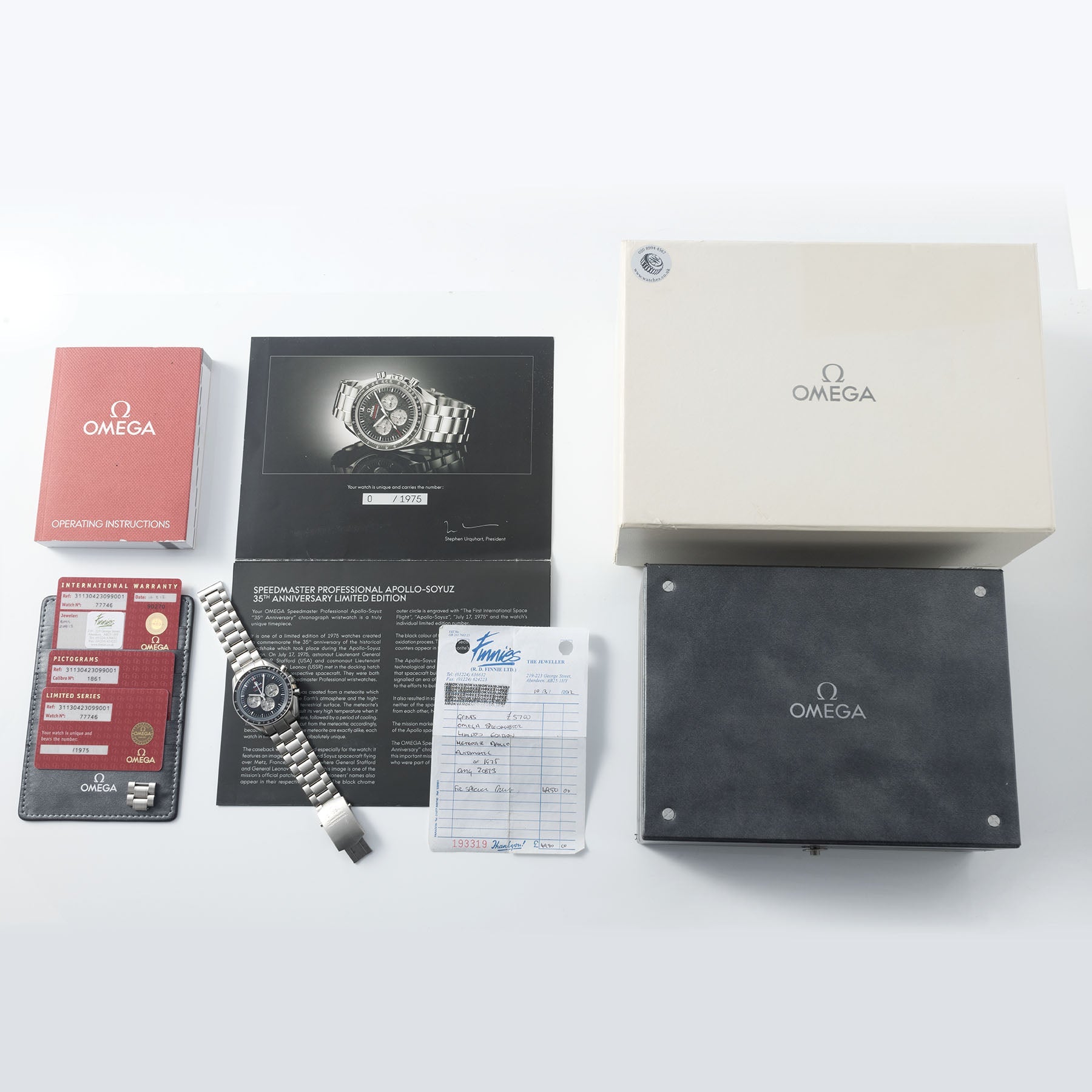 Omega Speedmaster Apollo Soyuz Anniversary Edition Meteorite Dial