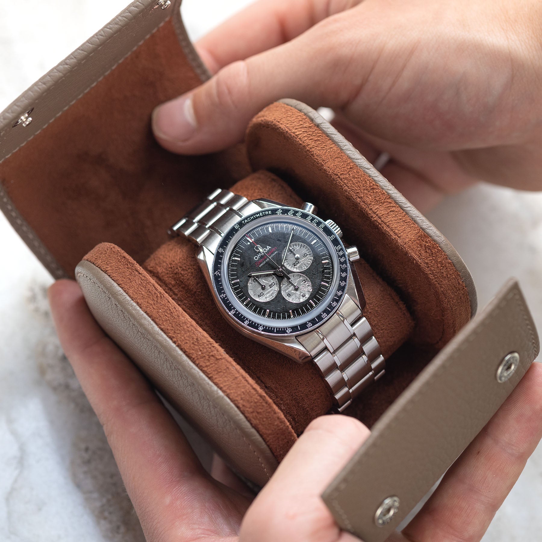 Omega Speedmaster Apollo Soyuz Anniversary Edition Meteorite Dial