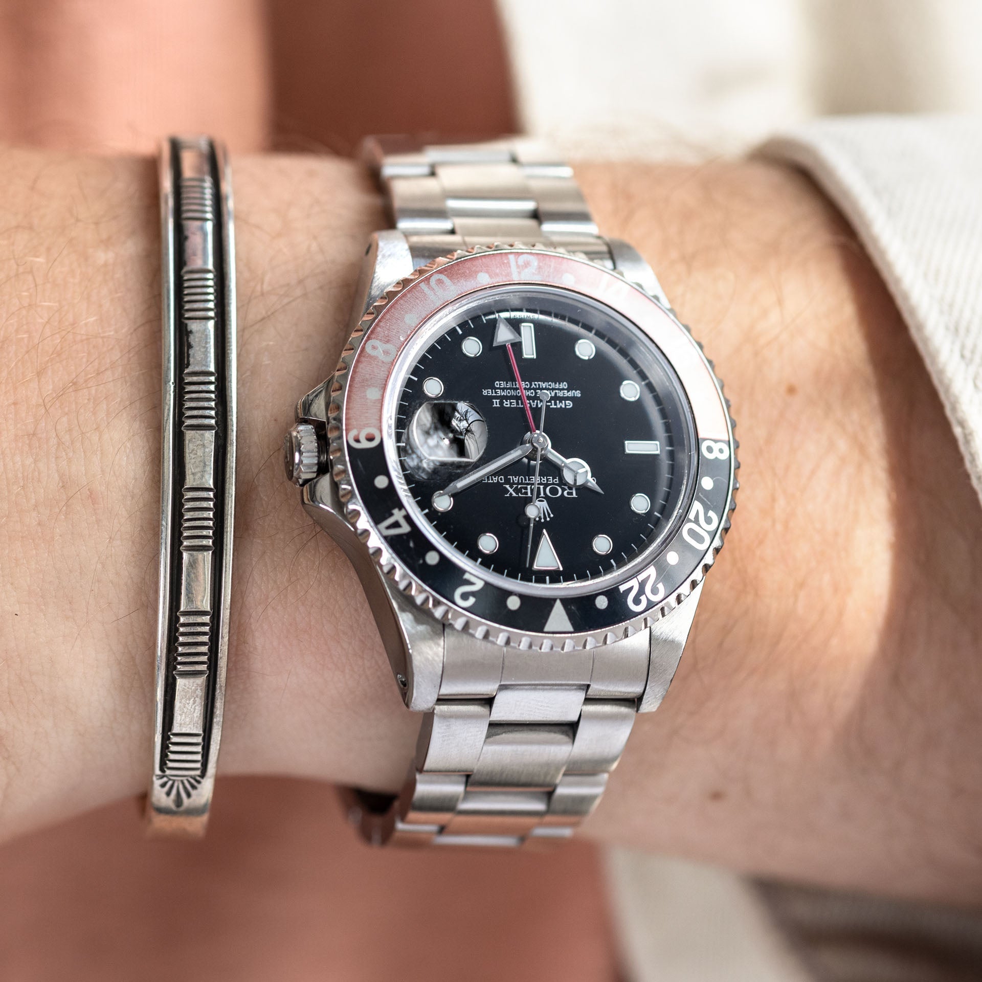Rolex GMT-Master 2 16710 Swiss Only Dial Faded Coke Bezel 