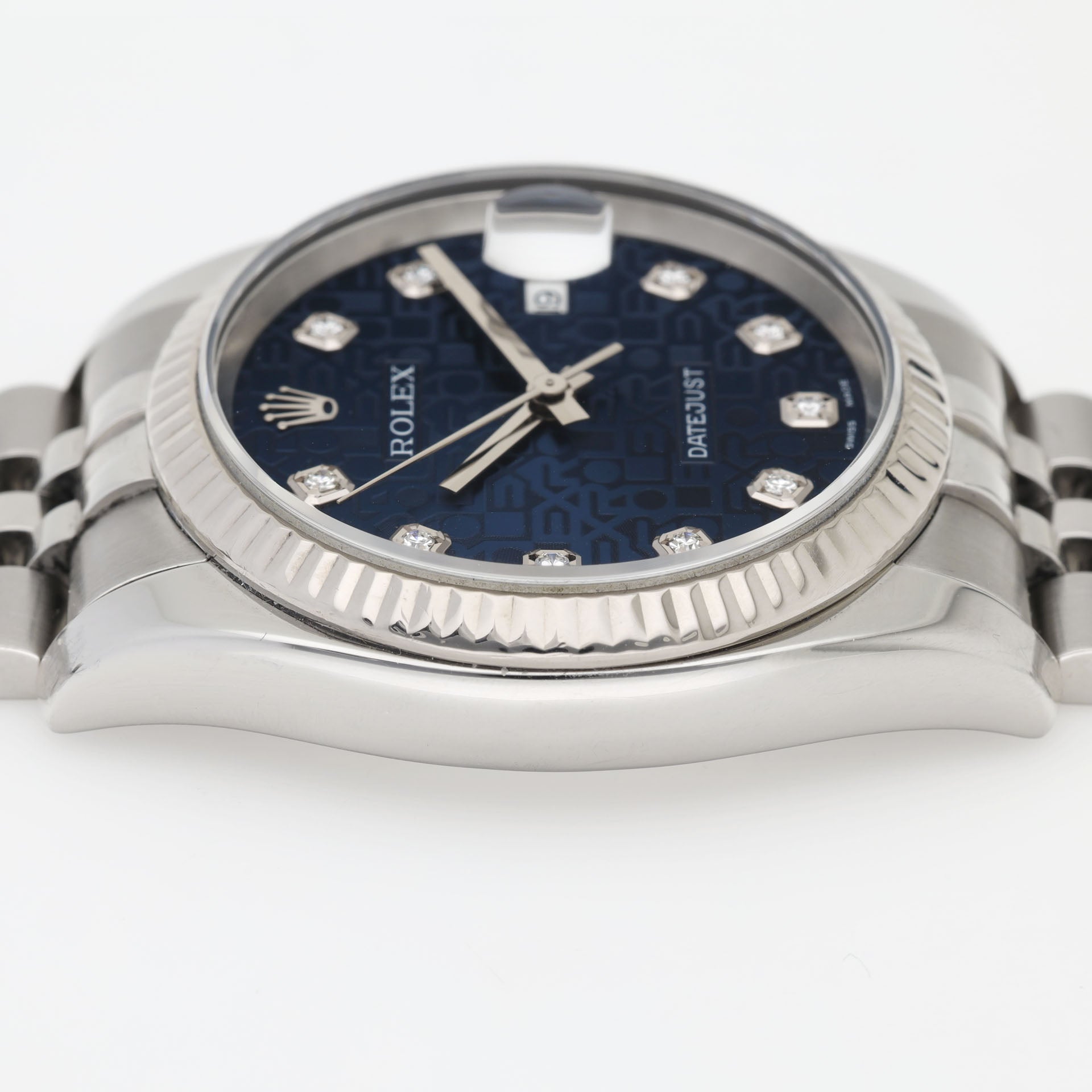 Rolex Datejust 116234 Blue Jubilee Diamond Dial with Papers 