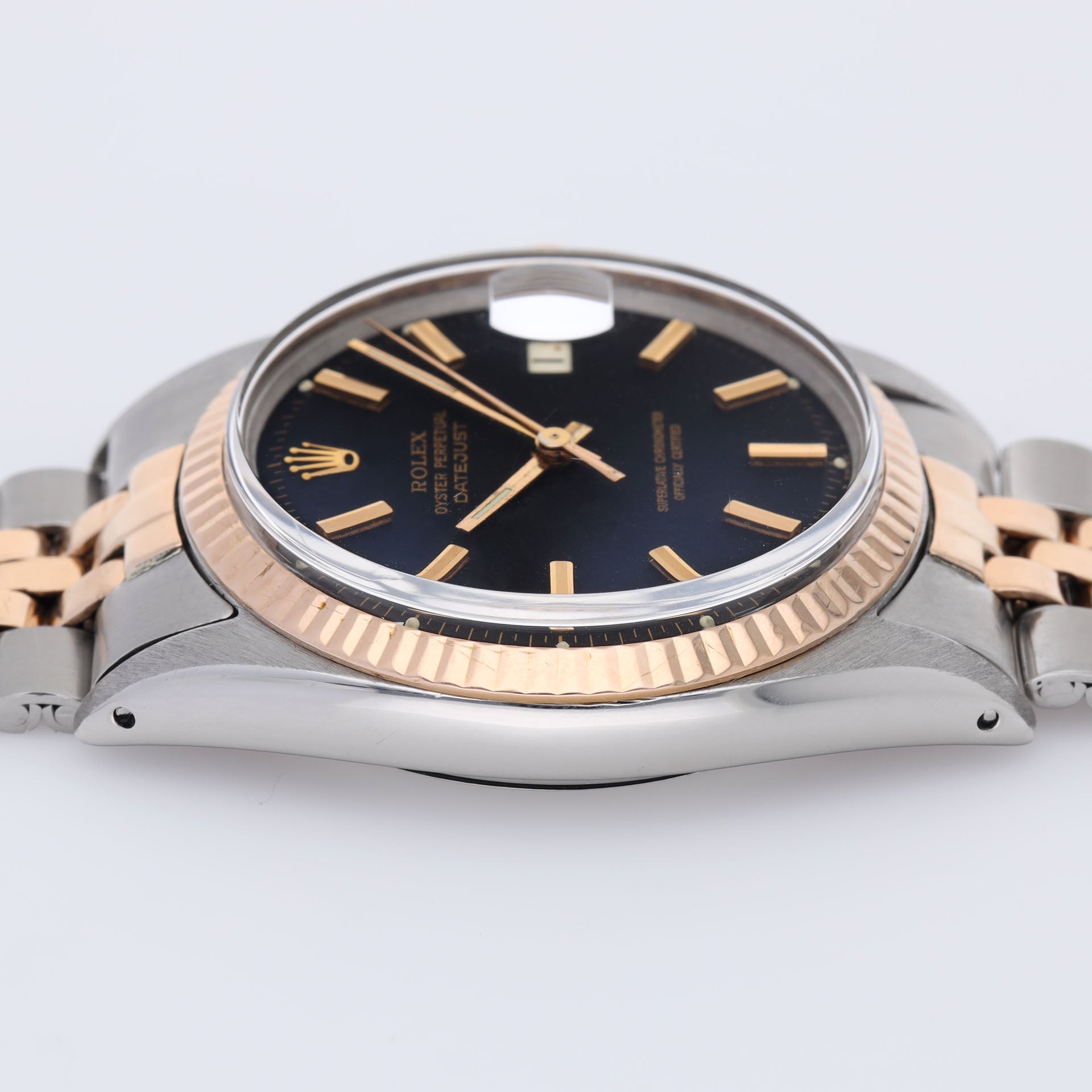 Rolex Datejust 1601 Steel and Rose Gold with Black Dial