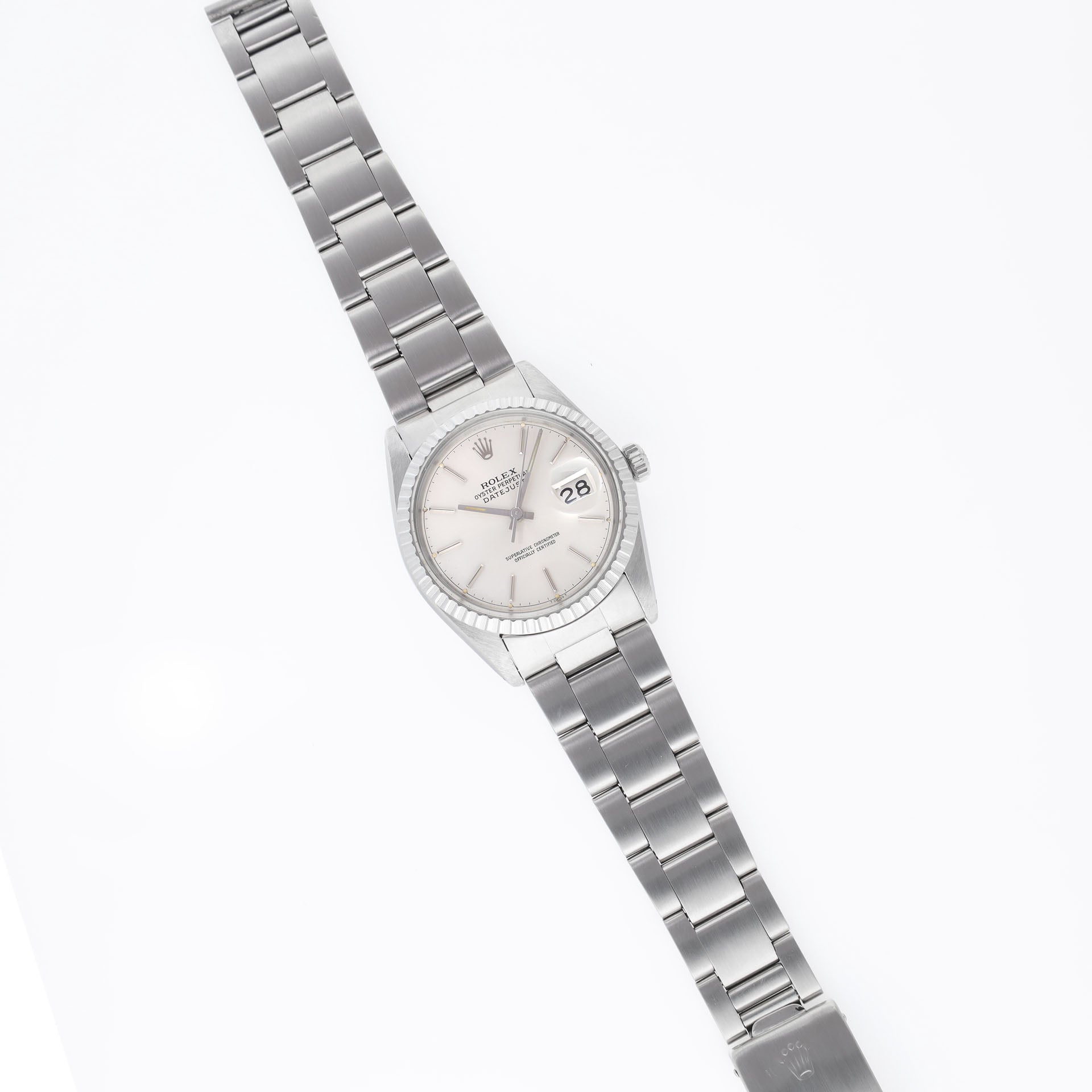 Rolex Datejust 16030 Rare Silver Chapter Ring Dial