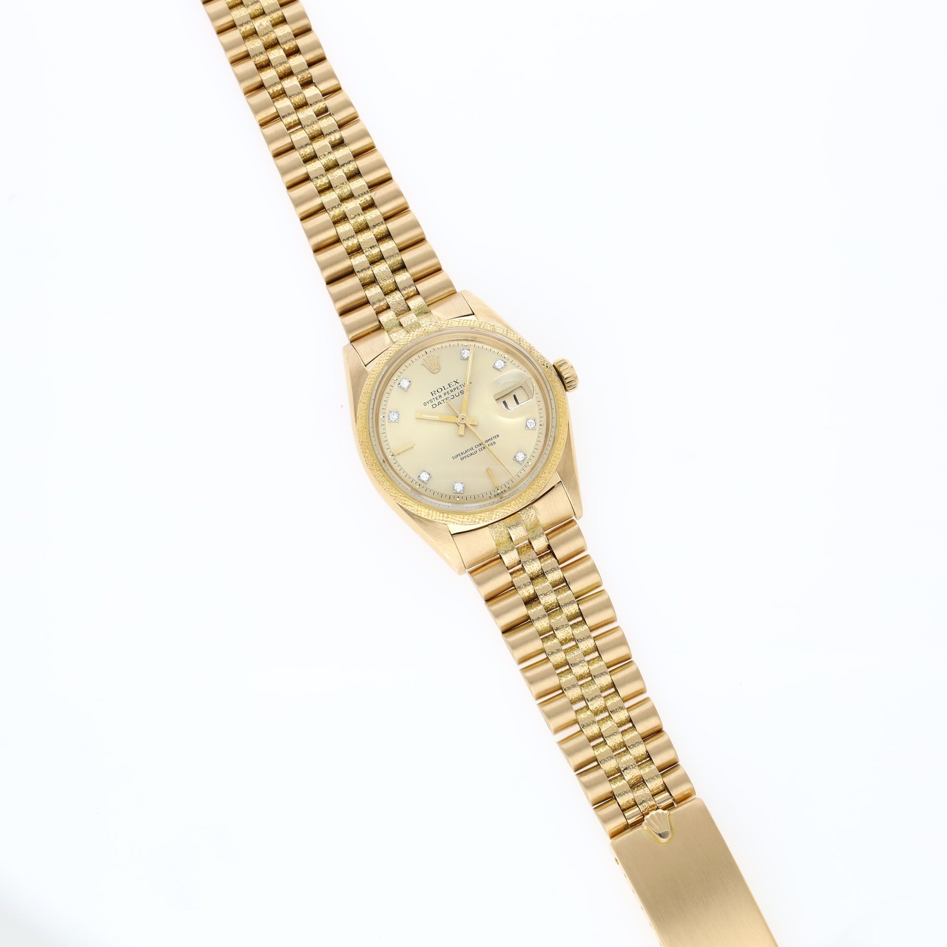 Rolex Datejust 1611 Yellow Gold Morellis Finish Diamond Dial