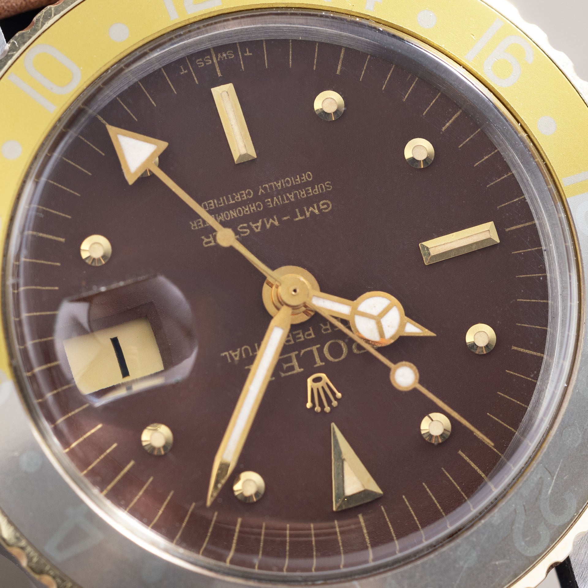 Rolex GMT-Master Matte Brown Nipple Dial Root Beer ref 1675 