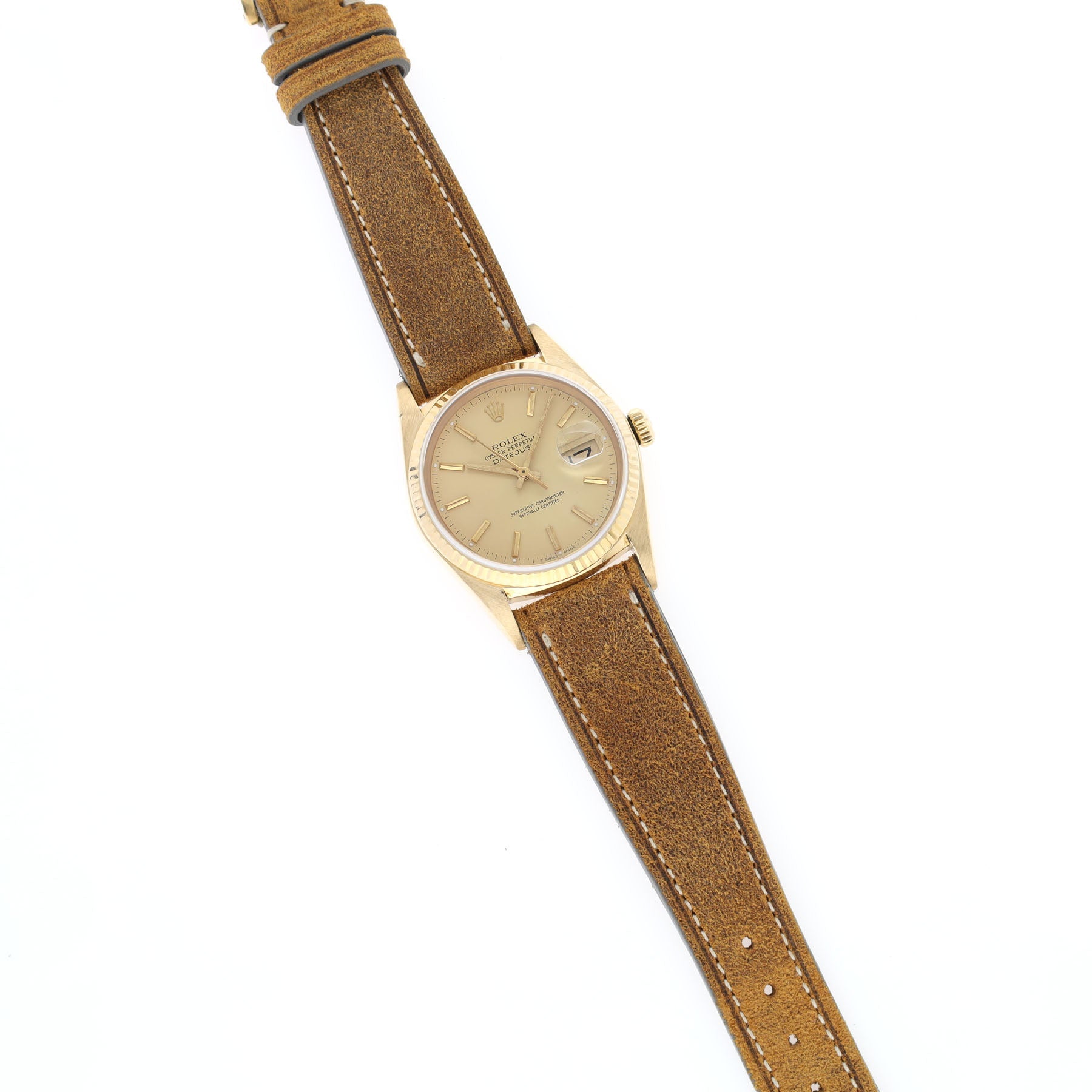 Rolex Datejust 16018 Yellow Gold Champagne Dial W1903