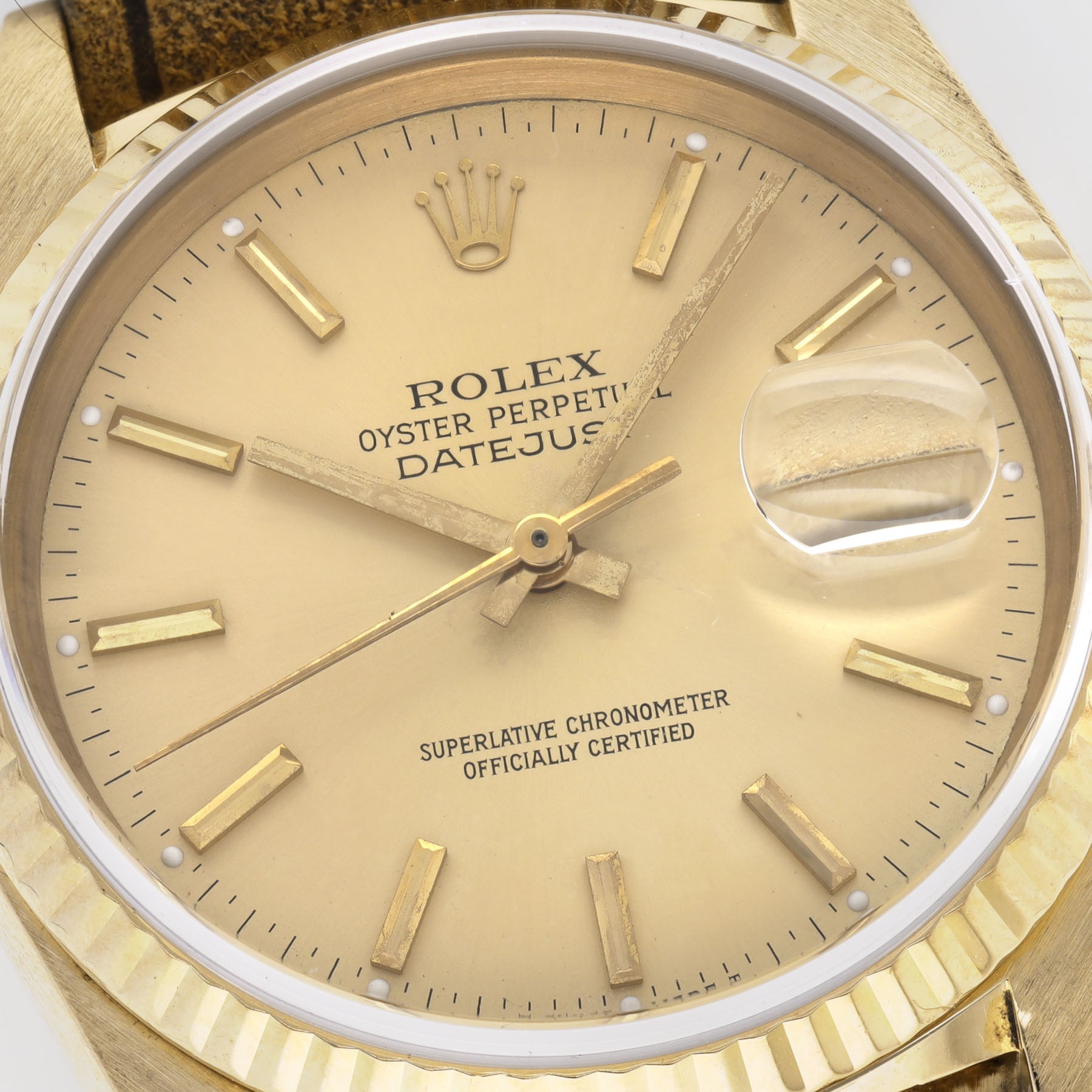 Rolex Datejust 16018 Yellow Gold Champagne Dial W1903