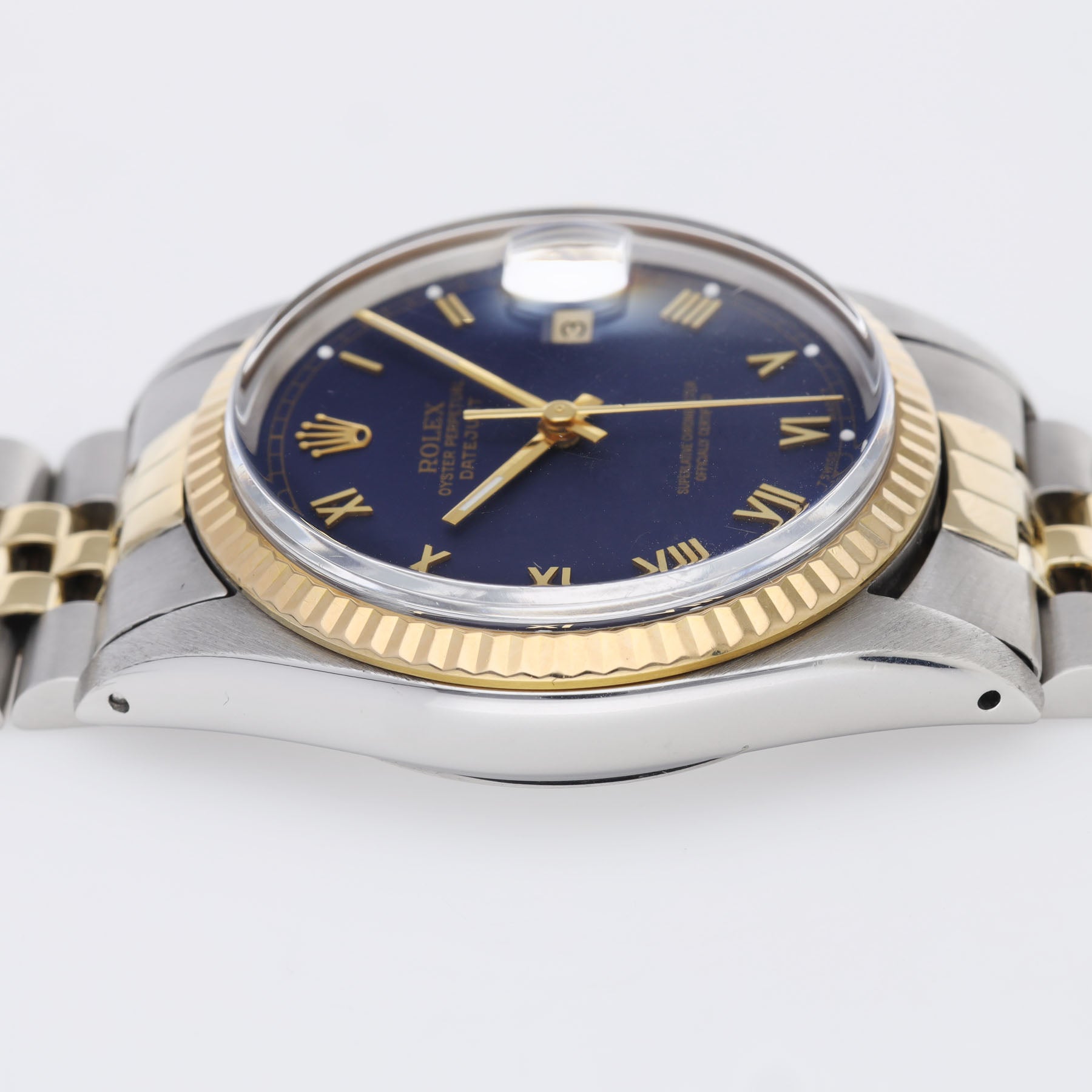 Rolex Datejust 16013 Steel and Gold Blue Roman Dial