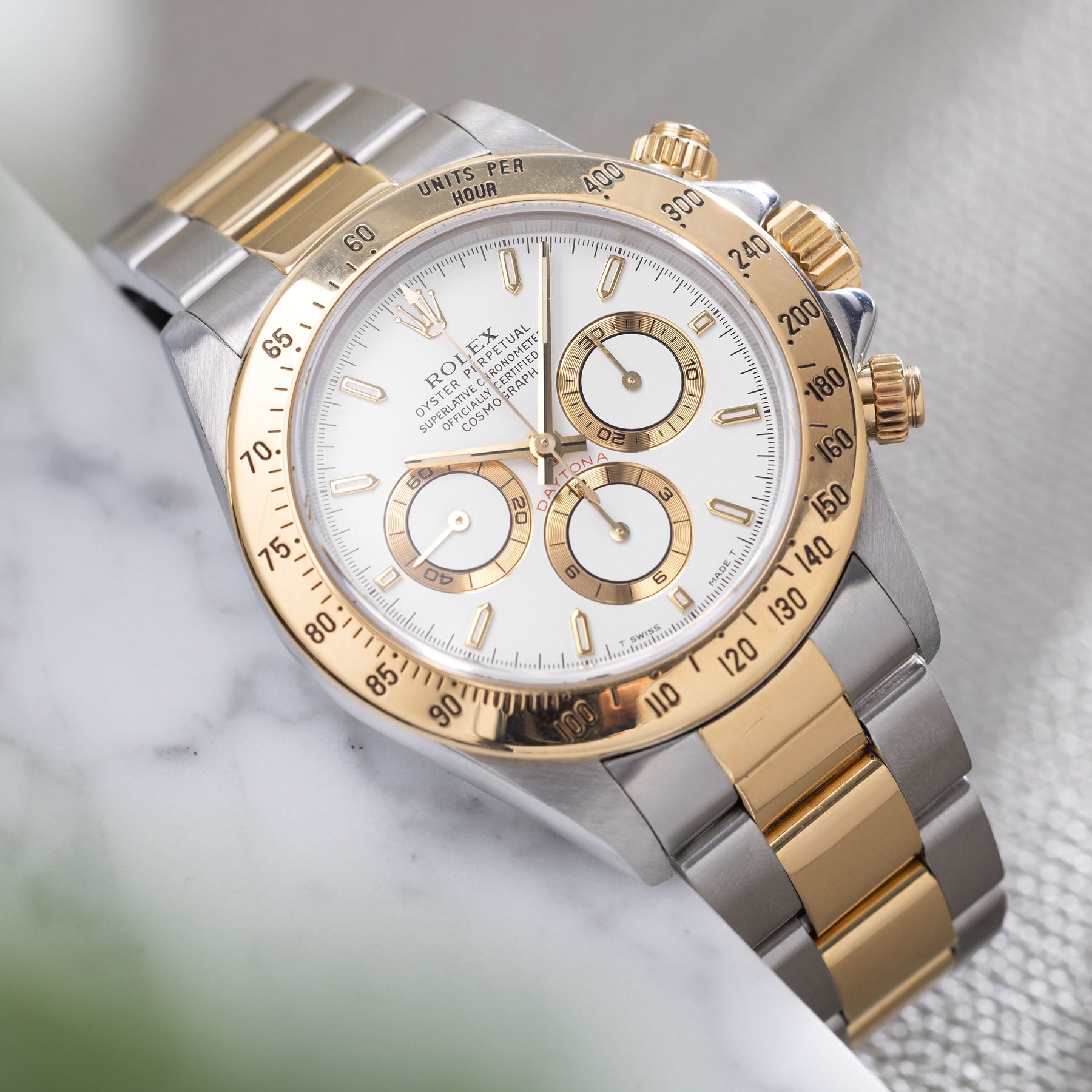 Rolex Cosmograph Daytona 16523 Steel and Gold White Dial