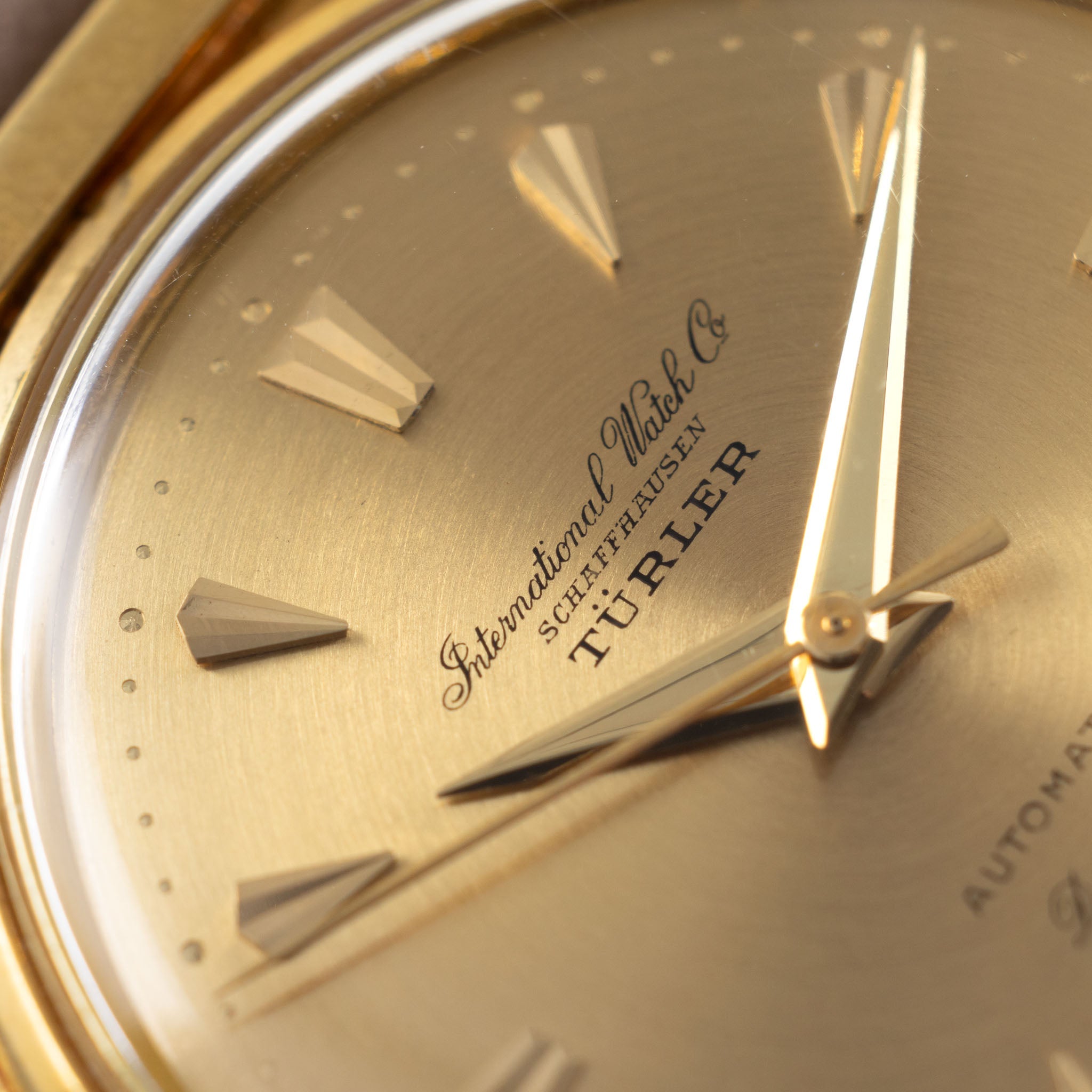 IWC Yellow Gold Dress Watch Double Signed Türler ref 600 
