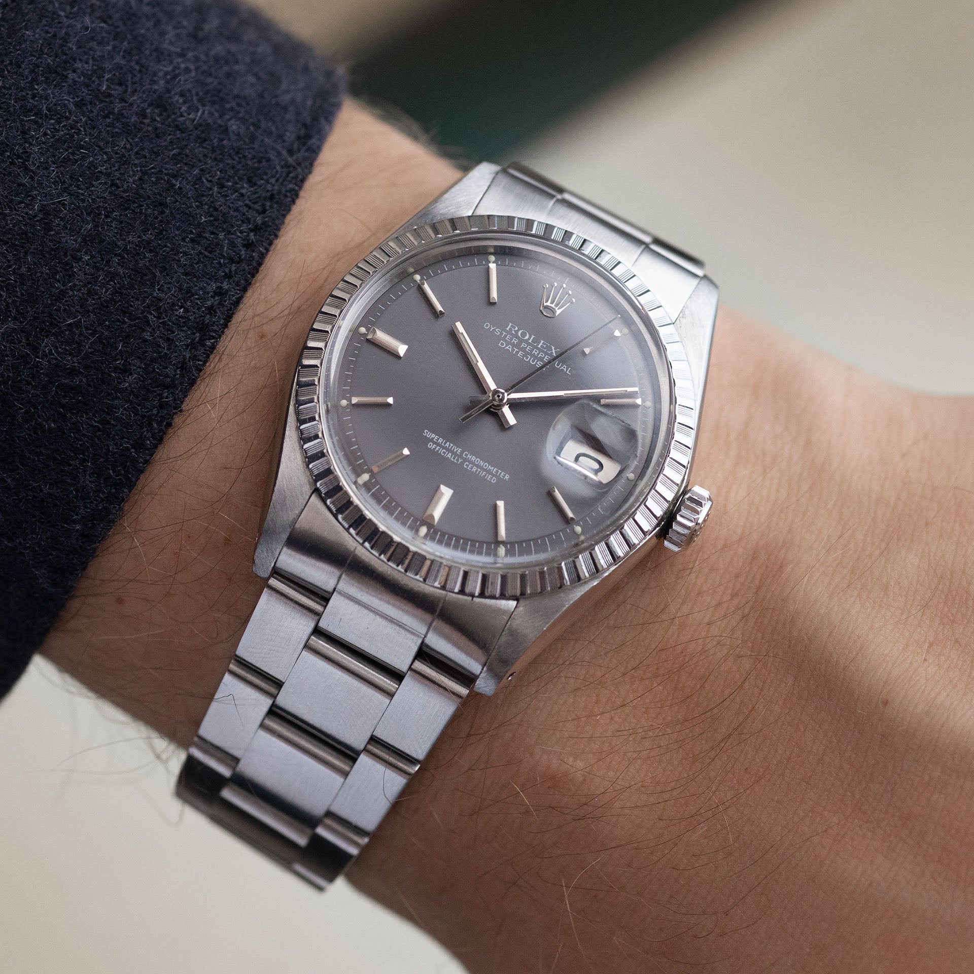 Rolex Datejust 1603 Grey Soleil Sigma Dial