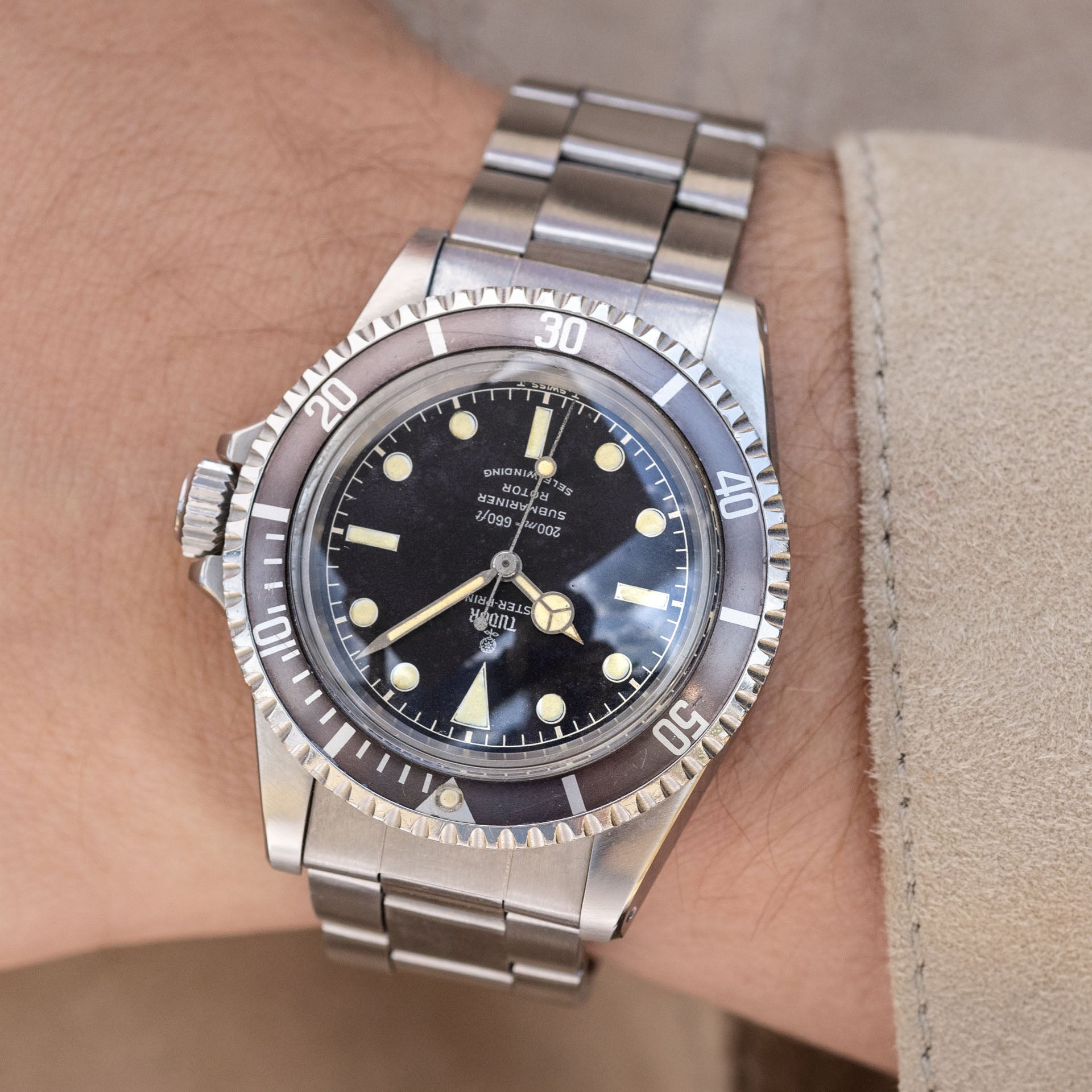 Tudor Submariner 7928 Gilt Minute Track