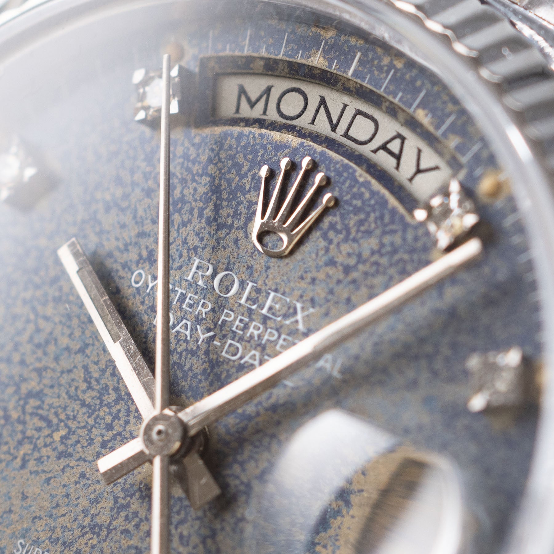 Rolex Day-Date ref. 18029 White Gold Blue Jeans Dial