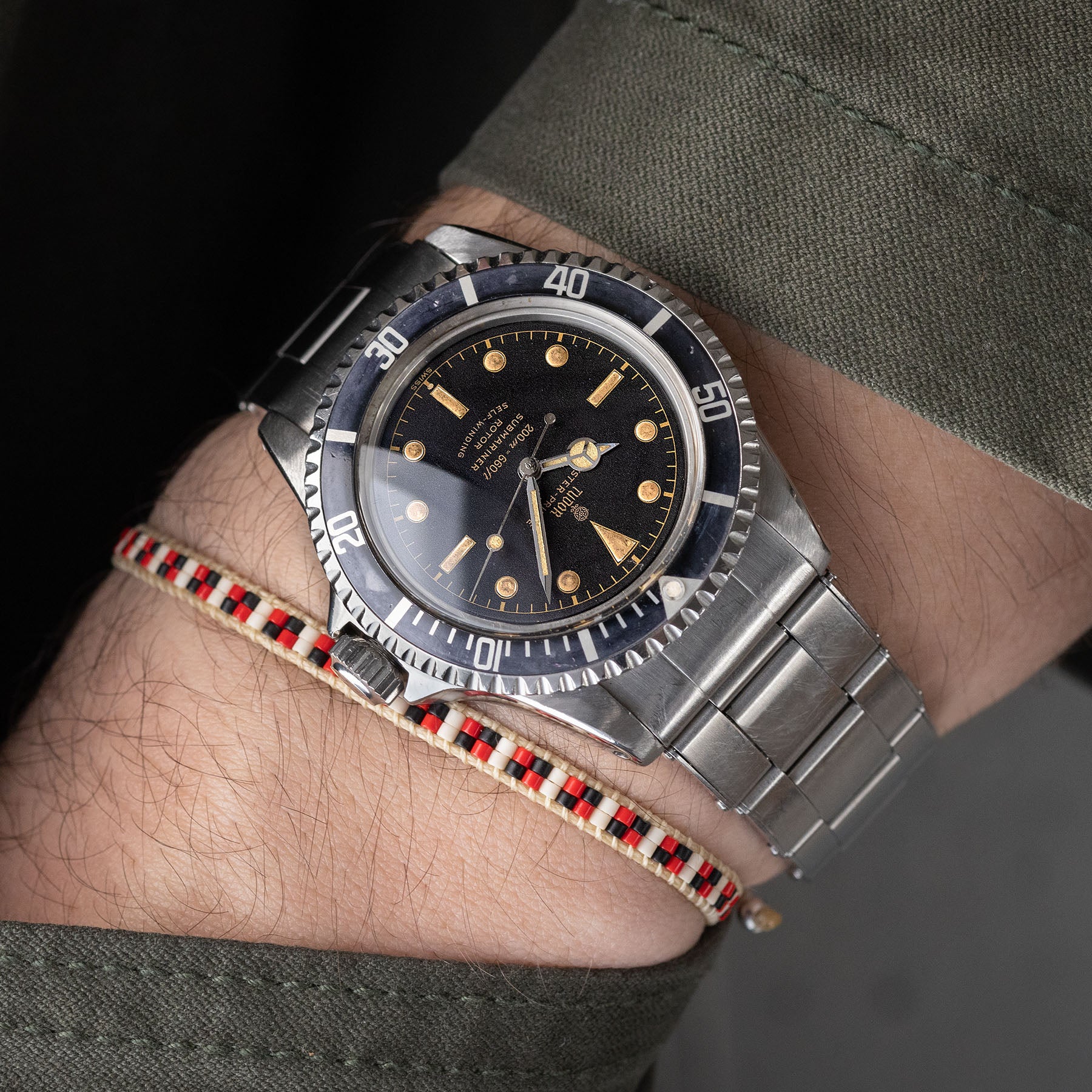 Tudor Submariner ref 7928 exclamation mark Chaptering dial PCG case