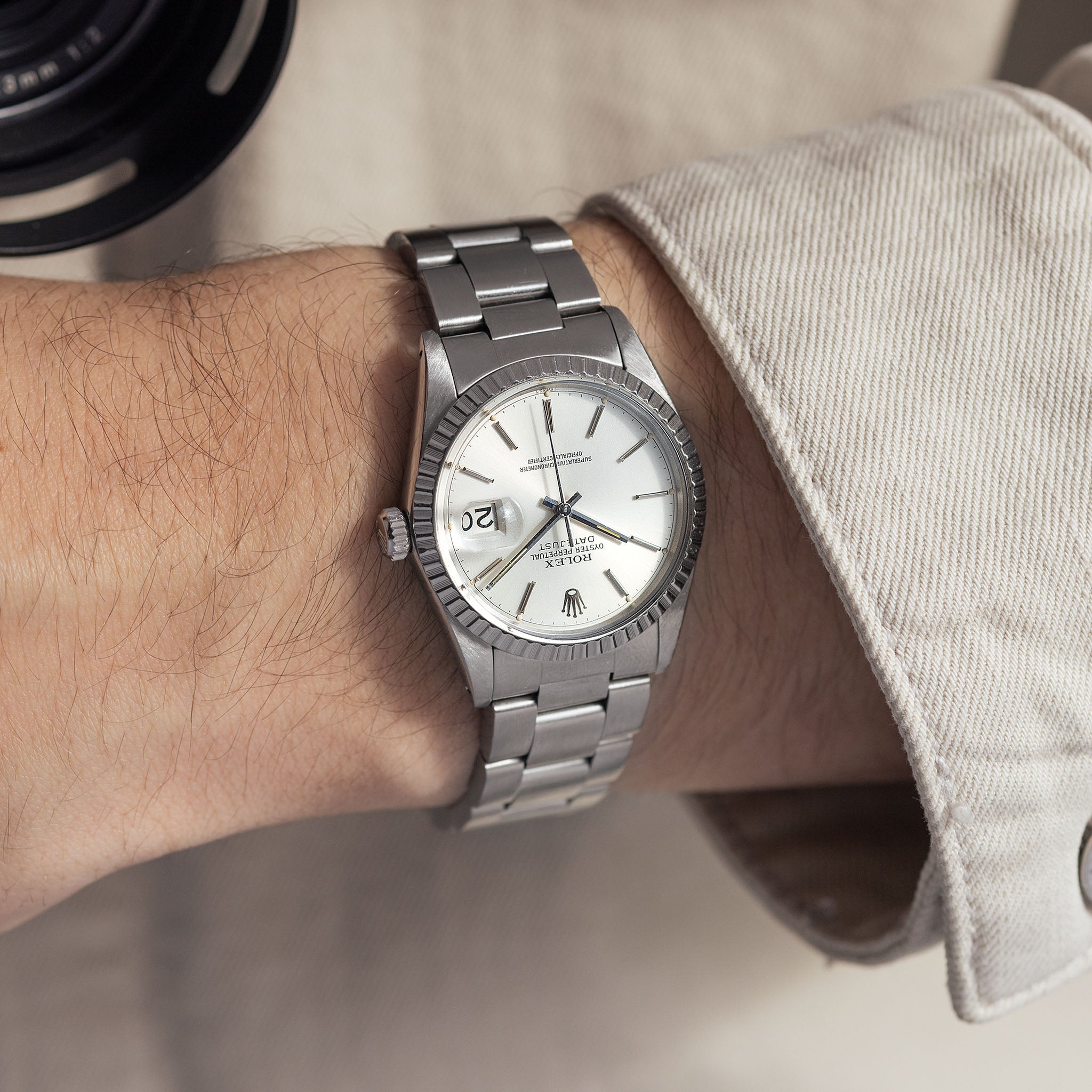 Rolex Datejust 16030 Rare Silver Chapter Ring Dial