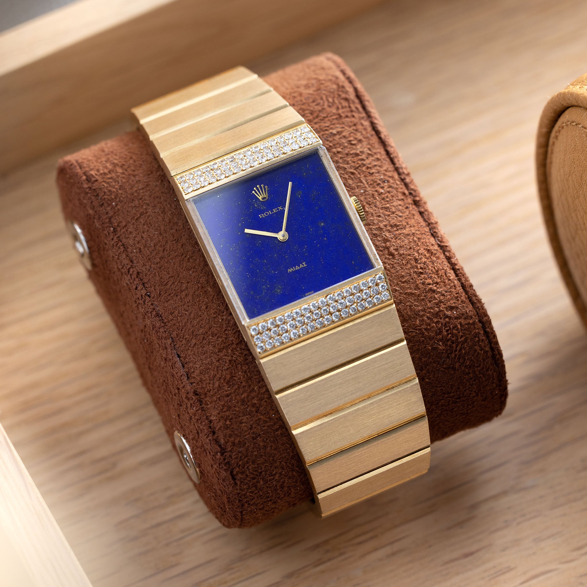 Rolex King Midas 4611 Lapis Lazuli Dial Diamond Lugs