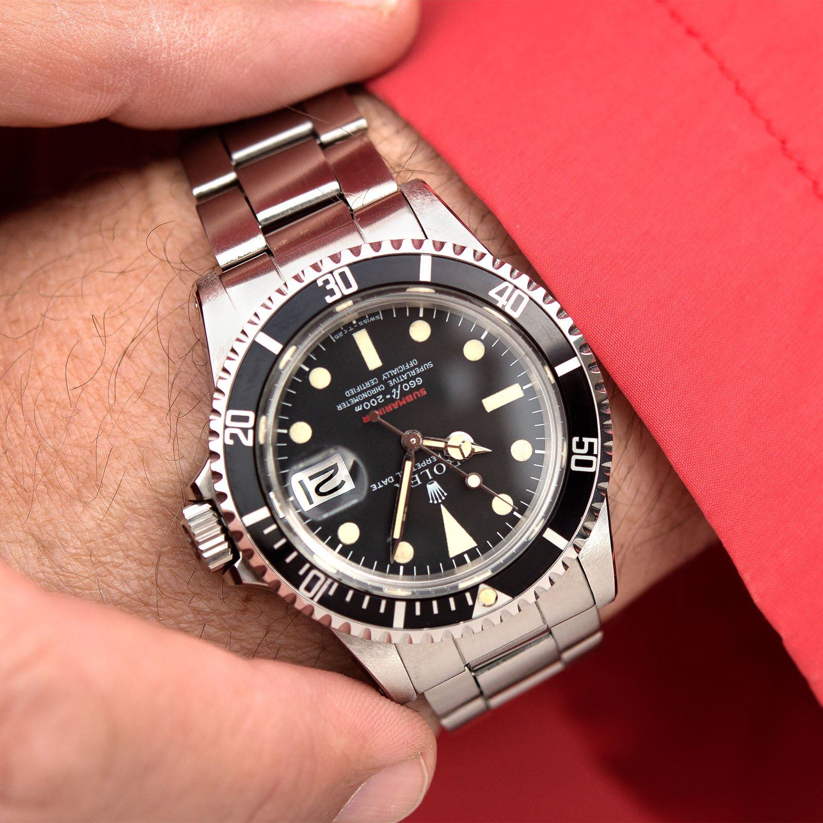 Rolex Red Writing Submariner Date 1680 