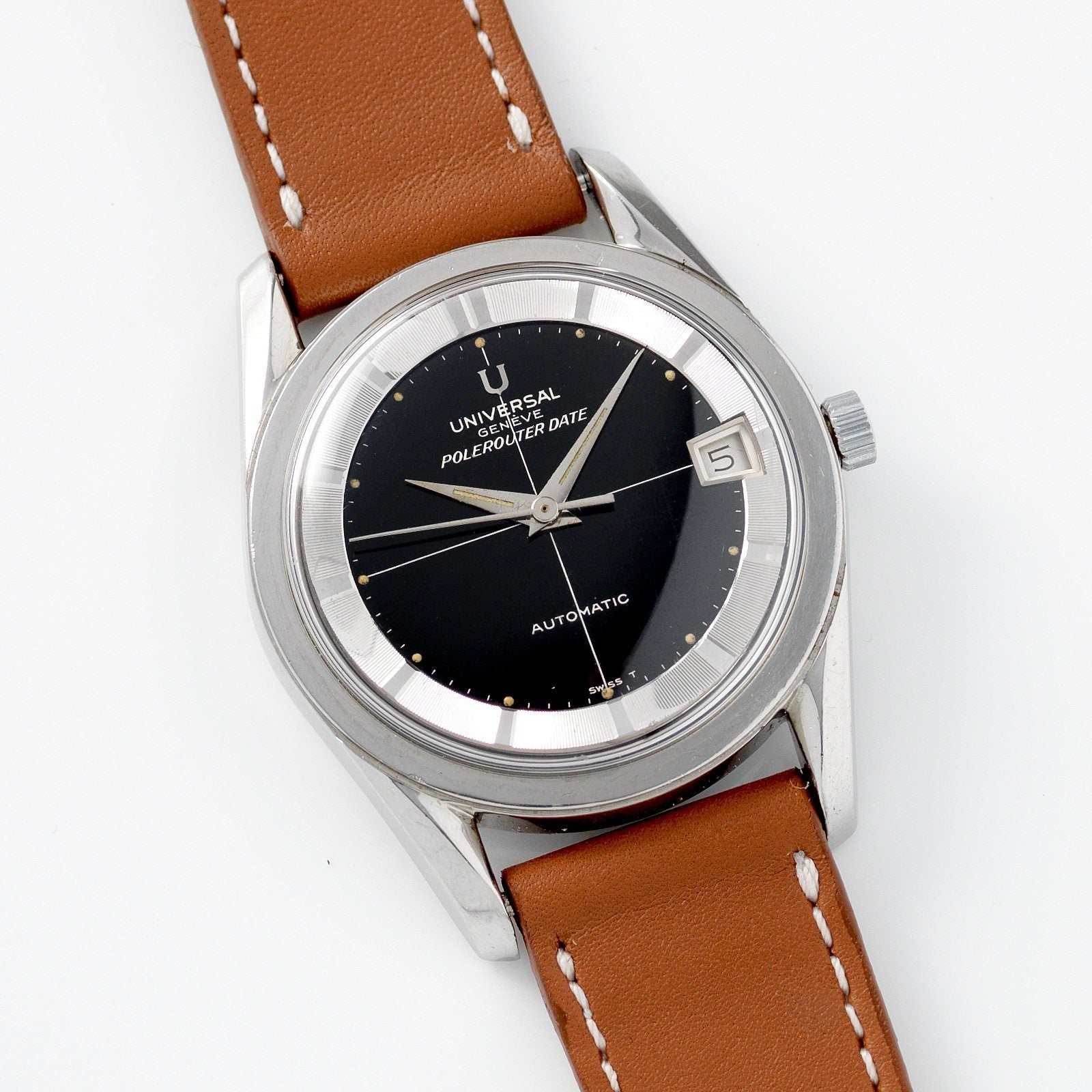 Universal Geneve Polerouter Date Gilt Dial Ref 317537
