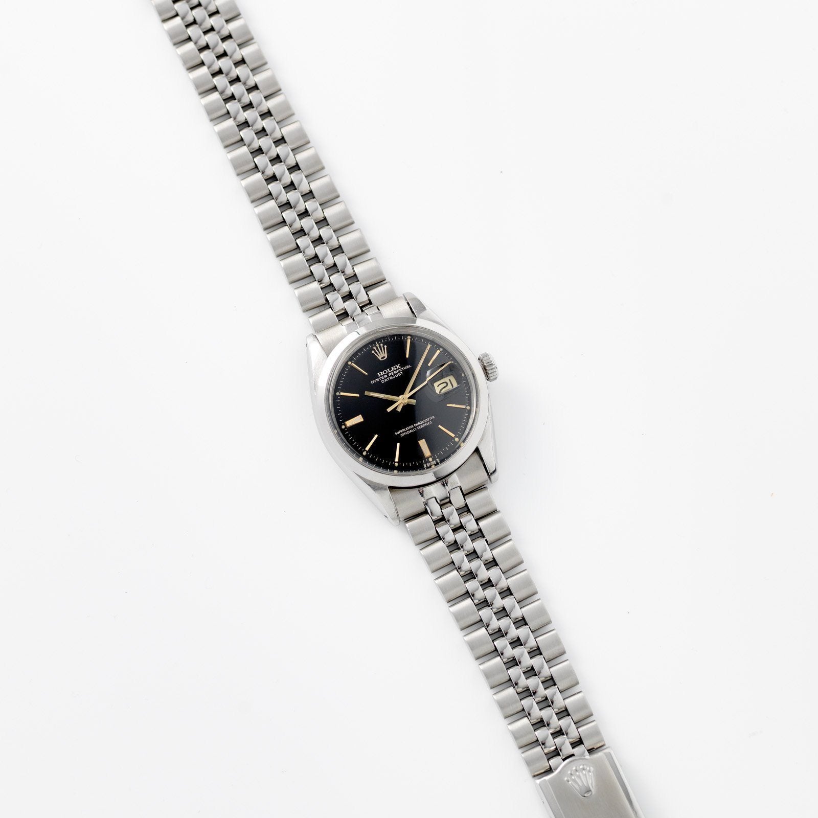 Rolex Datejust Glossy Gilt Black ‘Door Stop’ Dial 1600 