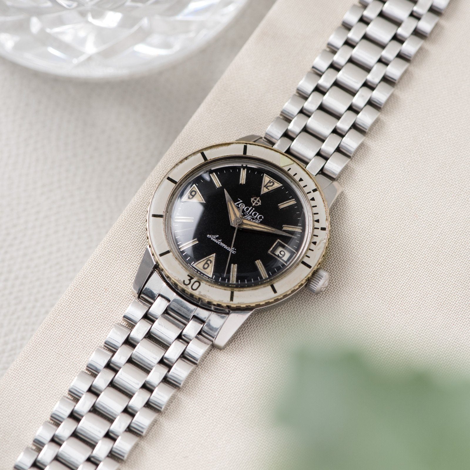 Zodiac Sea Wolf Gilt Dial with Original Bracelet