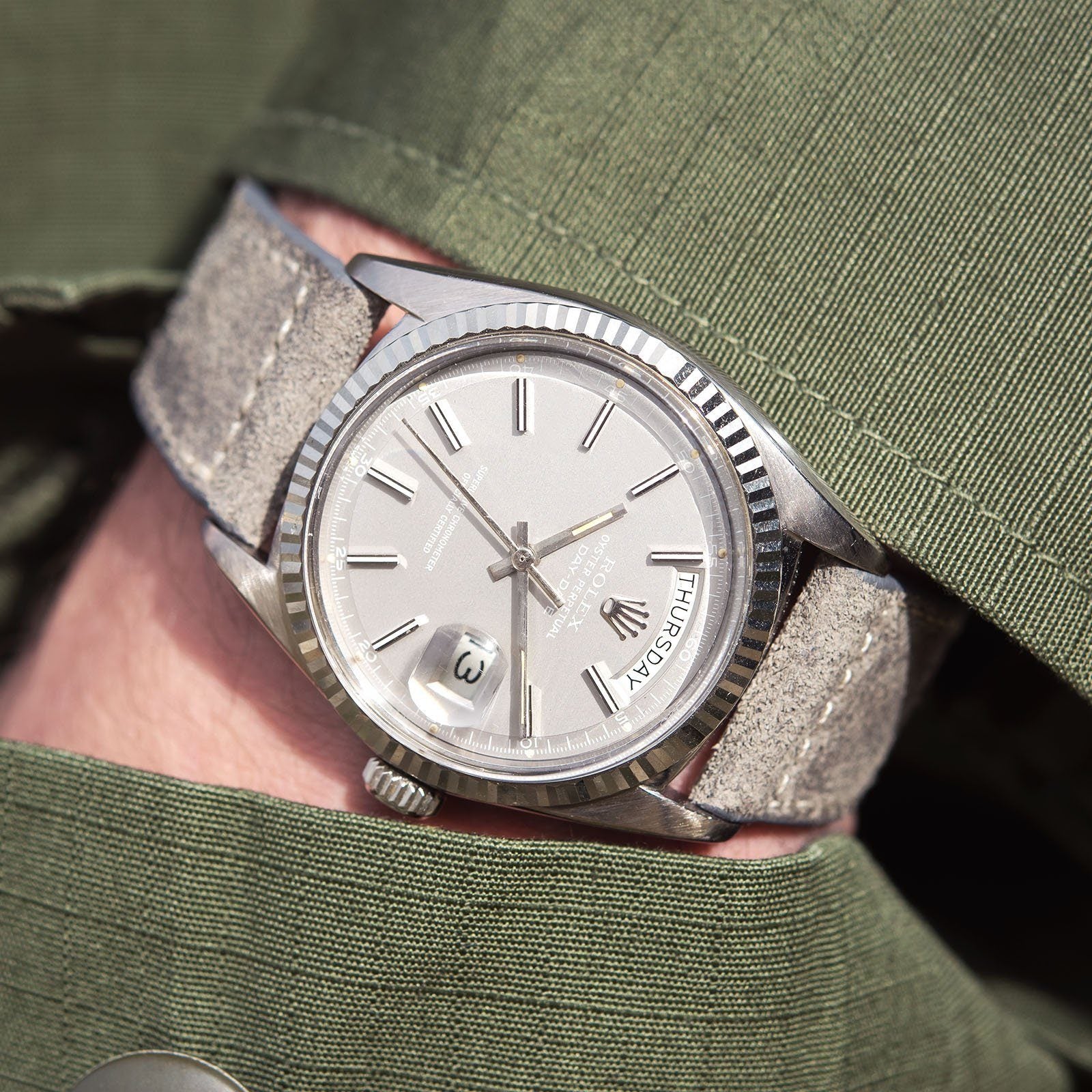 Rolex Day White Gold Ghost Dial 1803