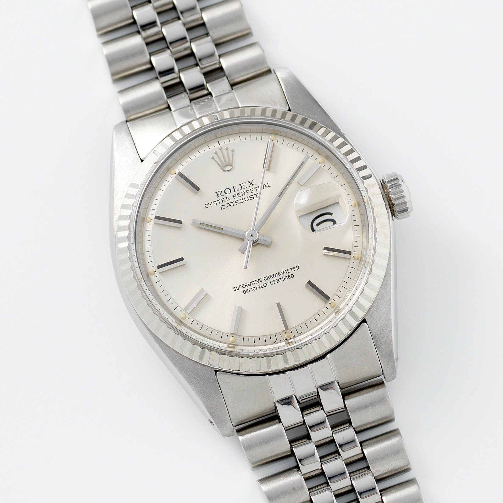 Rolex Datejust 1601 Silver Soleil Dial 