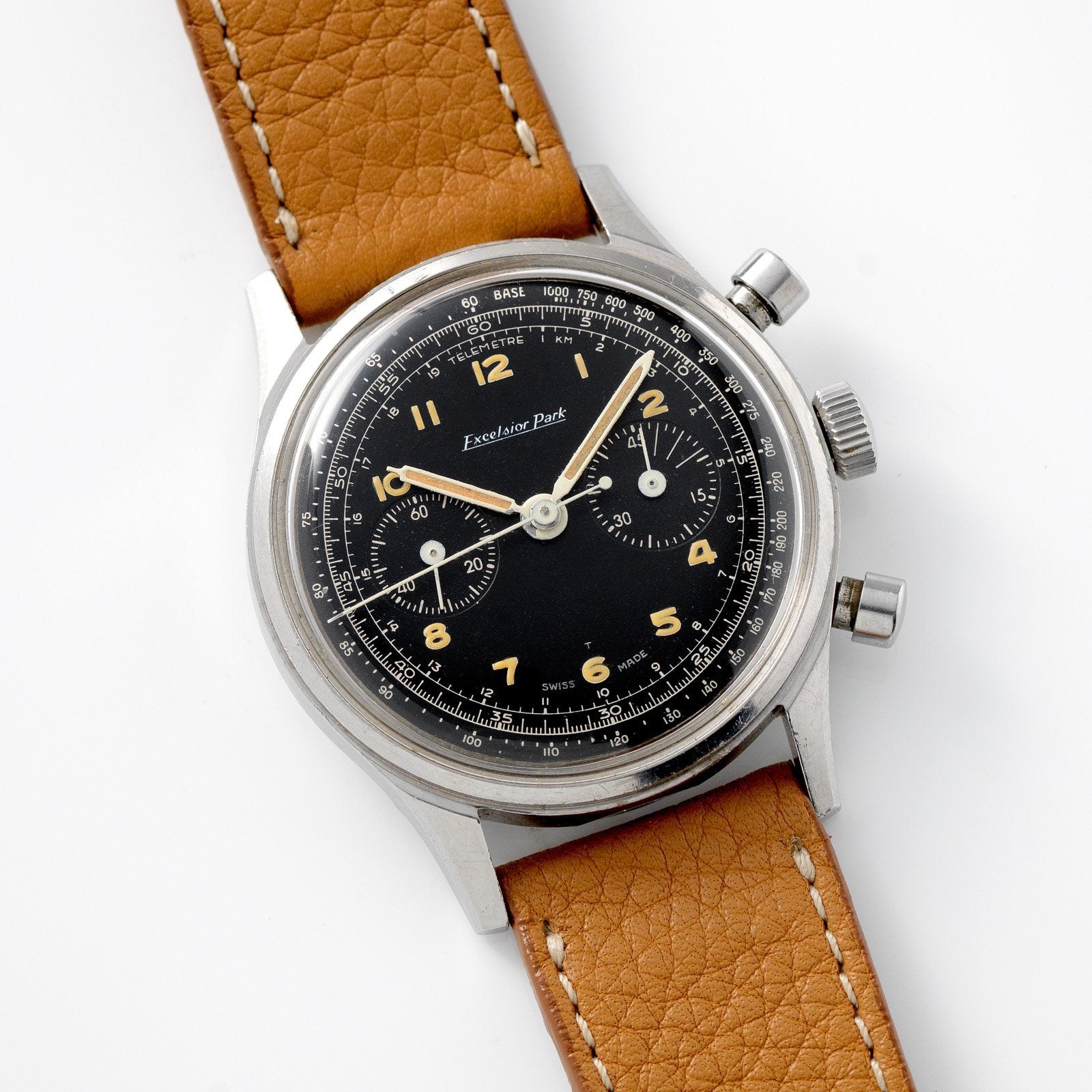Excelsior Park Dual Scale Steel Chronograph 