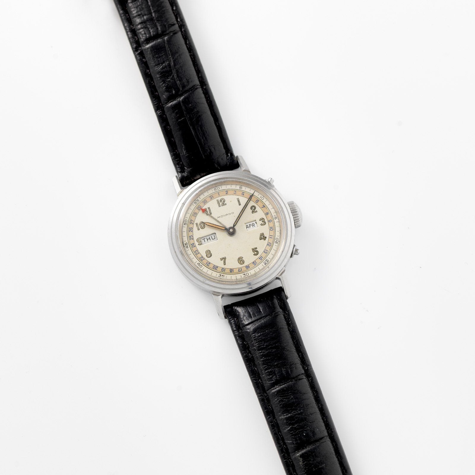 Movado Calendamatic Triple Date Calendar Watch  