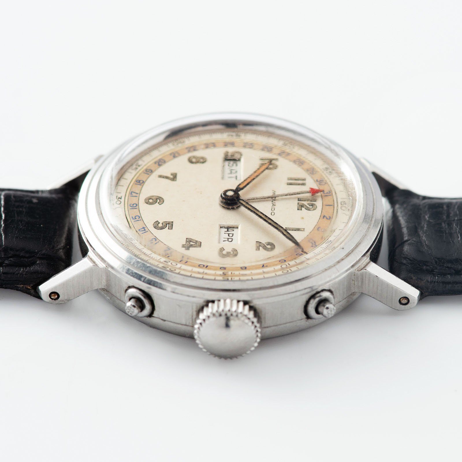 Movado Calendamatic Triple Date Calendar Watch  