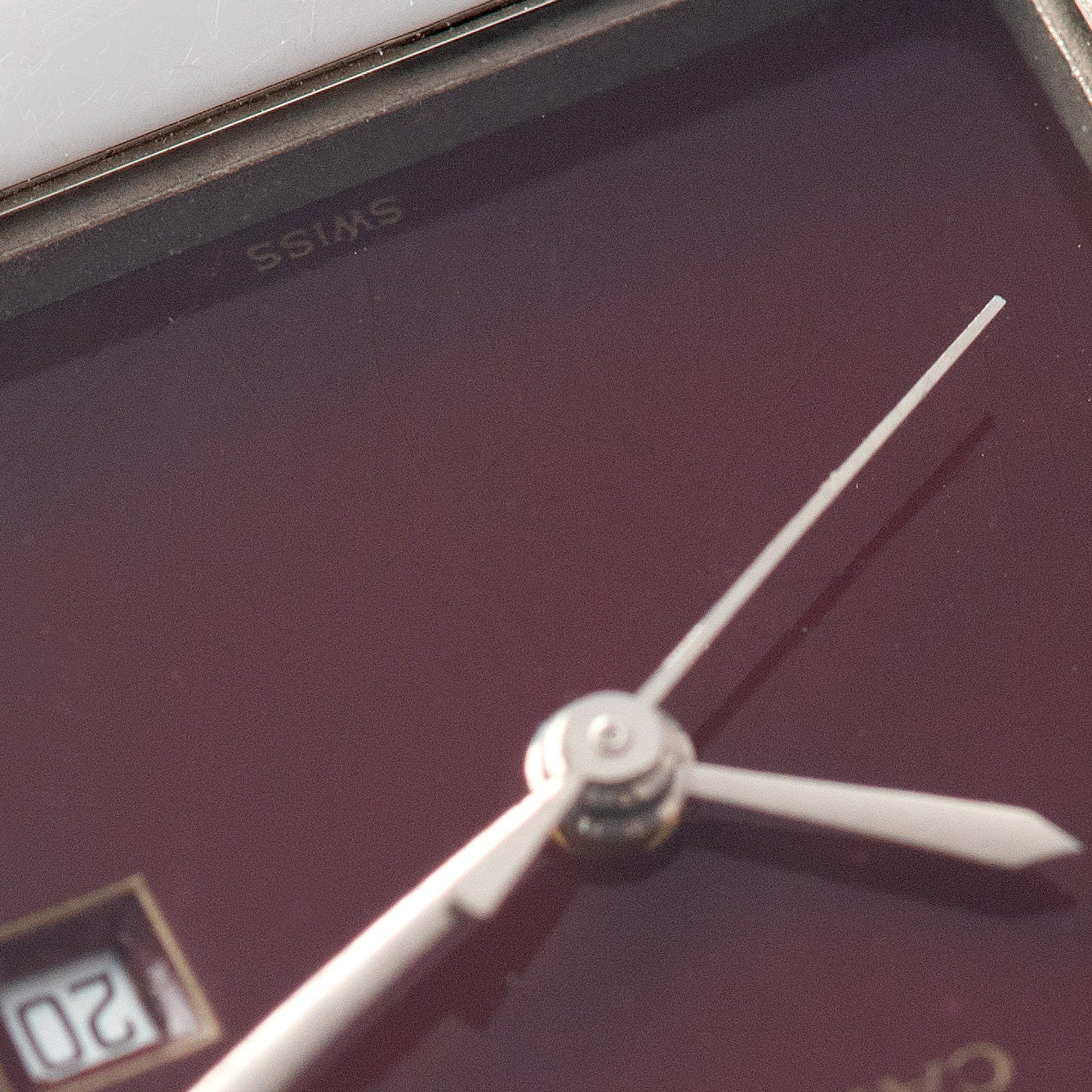 Cartier Santos Galbee Burgundy Lacquer Dial 