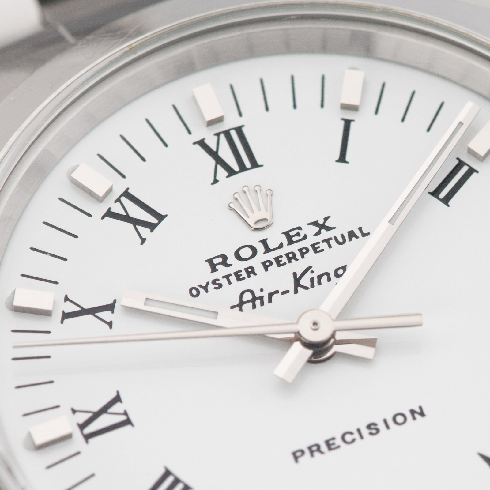 Rolex Air King Ref 14000 White Porcelain Dial Box and Papers