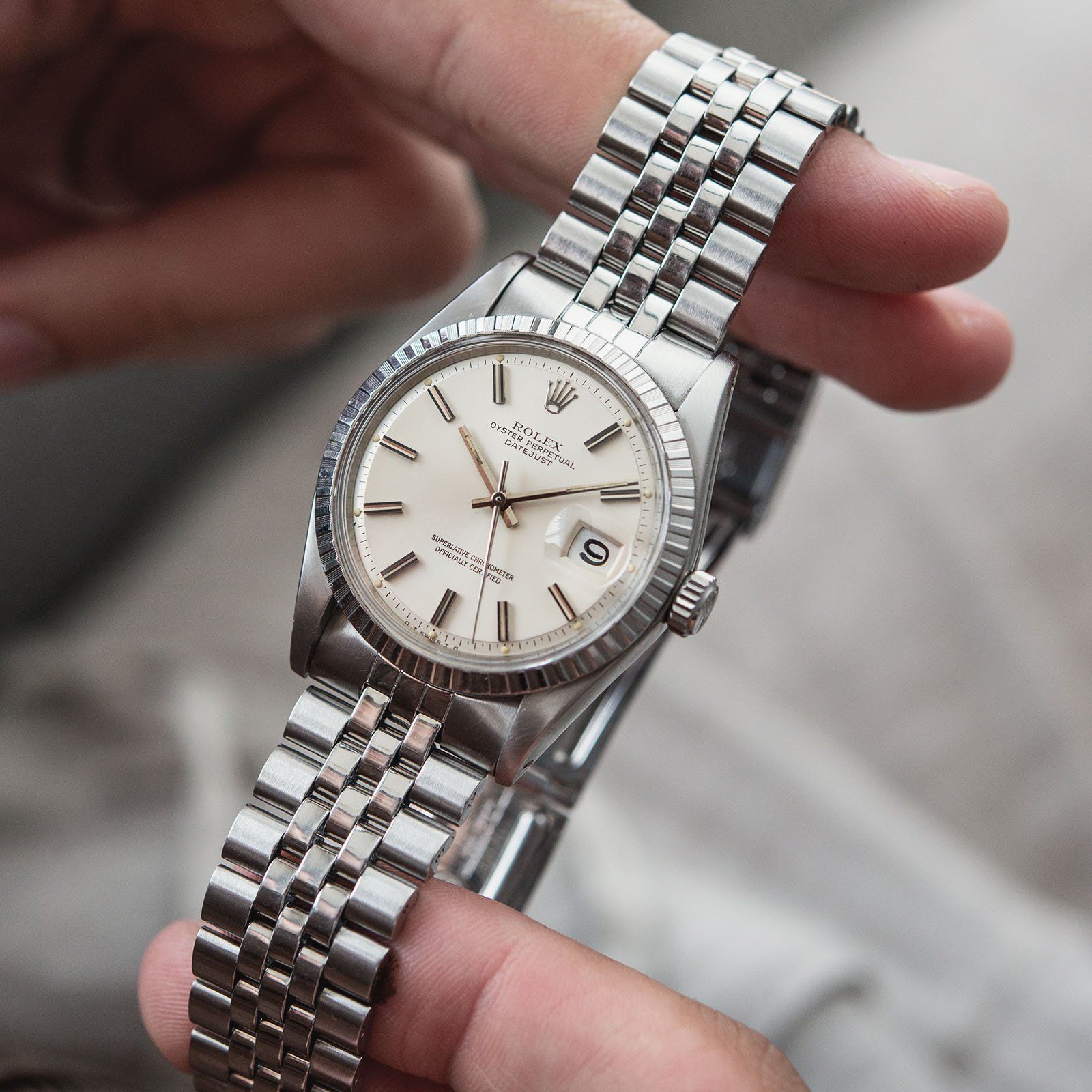 Rolex Datejust  Matte Silver Sigma Dial 1603