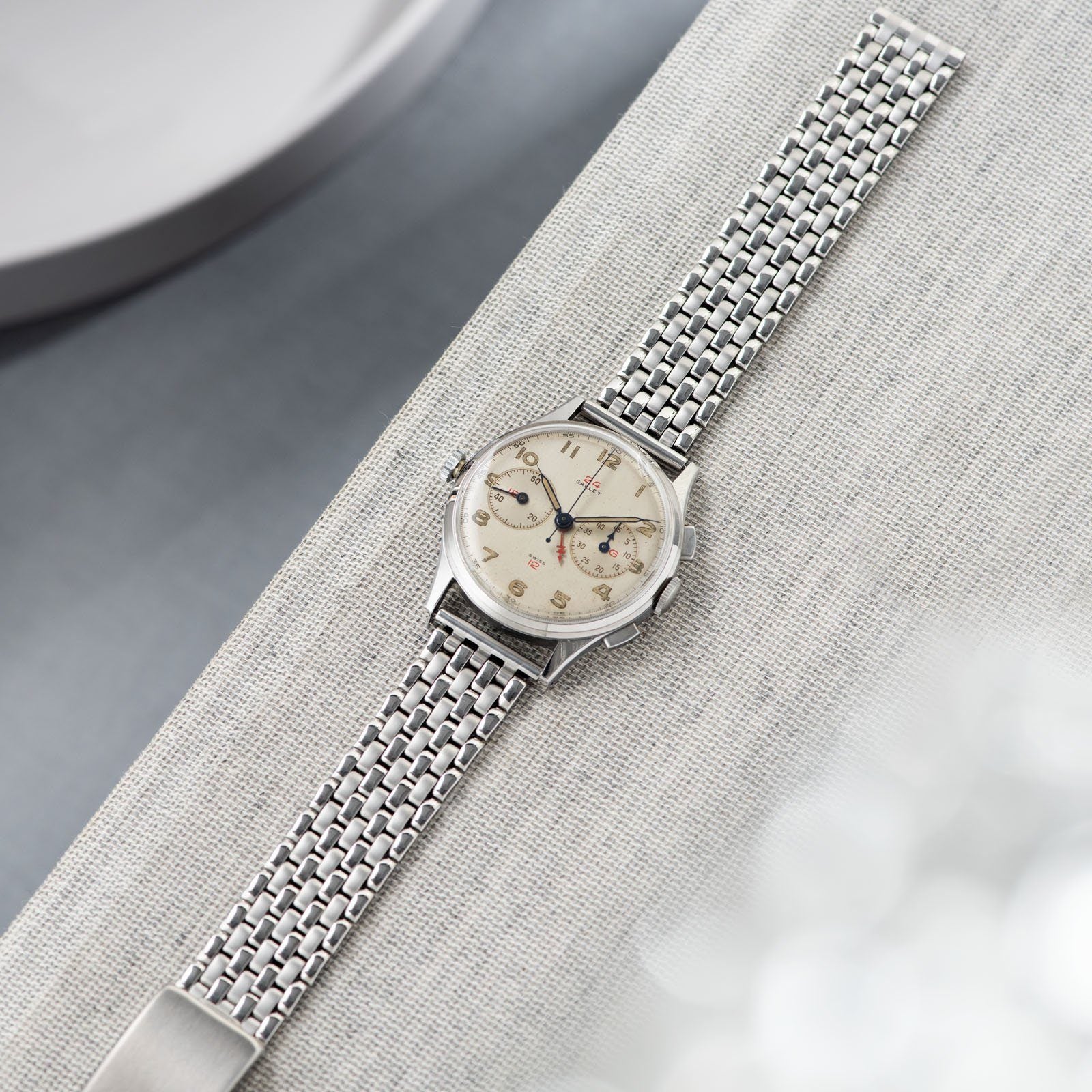 Gallet Multichron Navigator GMT Steel Chronograph 