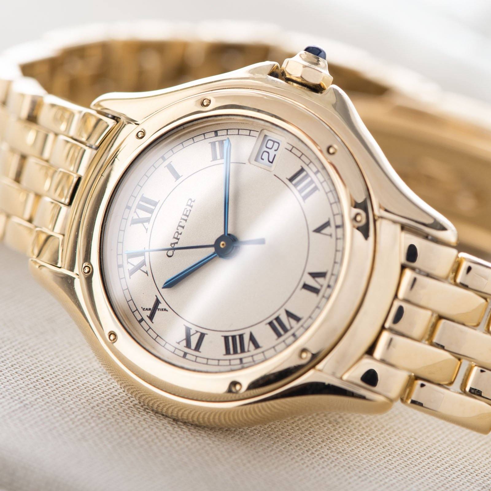 Cartier Cougar 18kt Yellow Gold Ladies Watch 